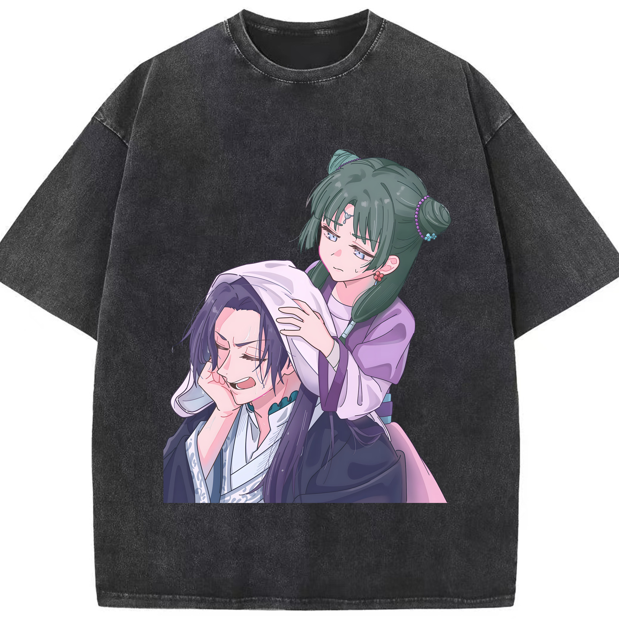 （画像用） 薬屋のひとりごと The Apothecary Diaries 綿100% ヴィンテージ風 半袖Tシャツ（フロントプリント）