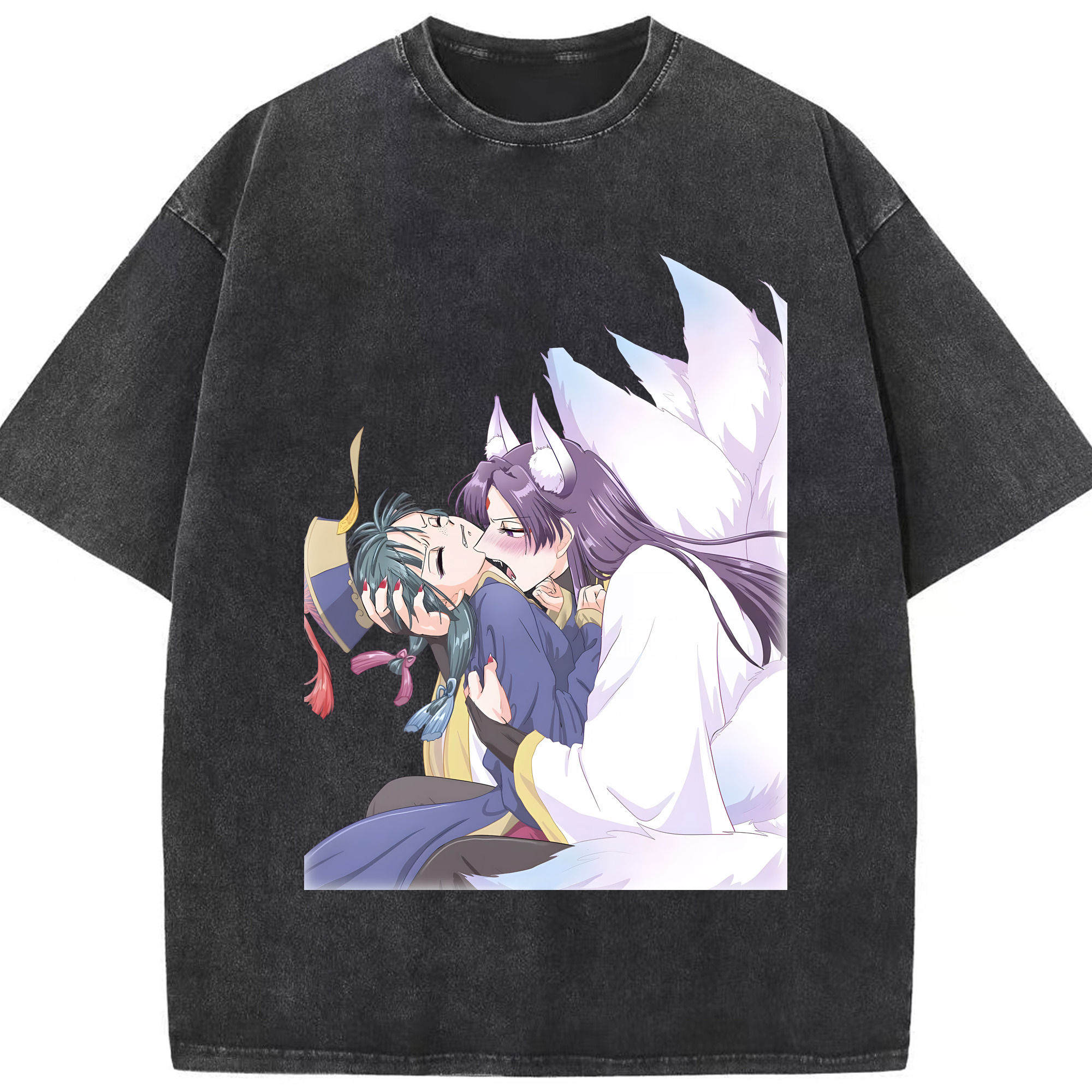 （画像用） 薬屋のひとりごと The Apothecary Diaries 綿100% ヴィンテージ風 半袖Tシャツ（フロントプリント）