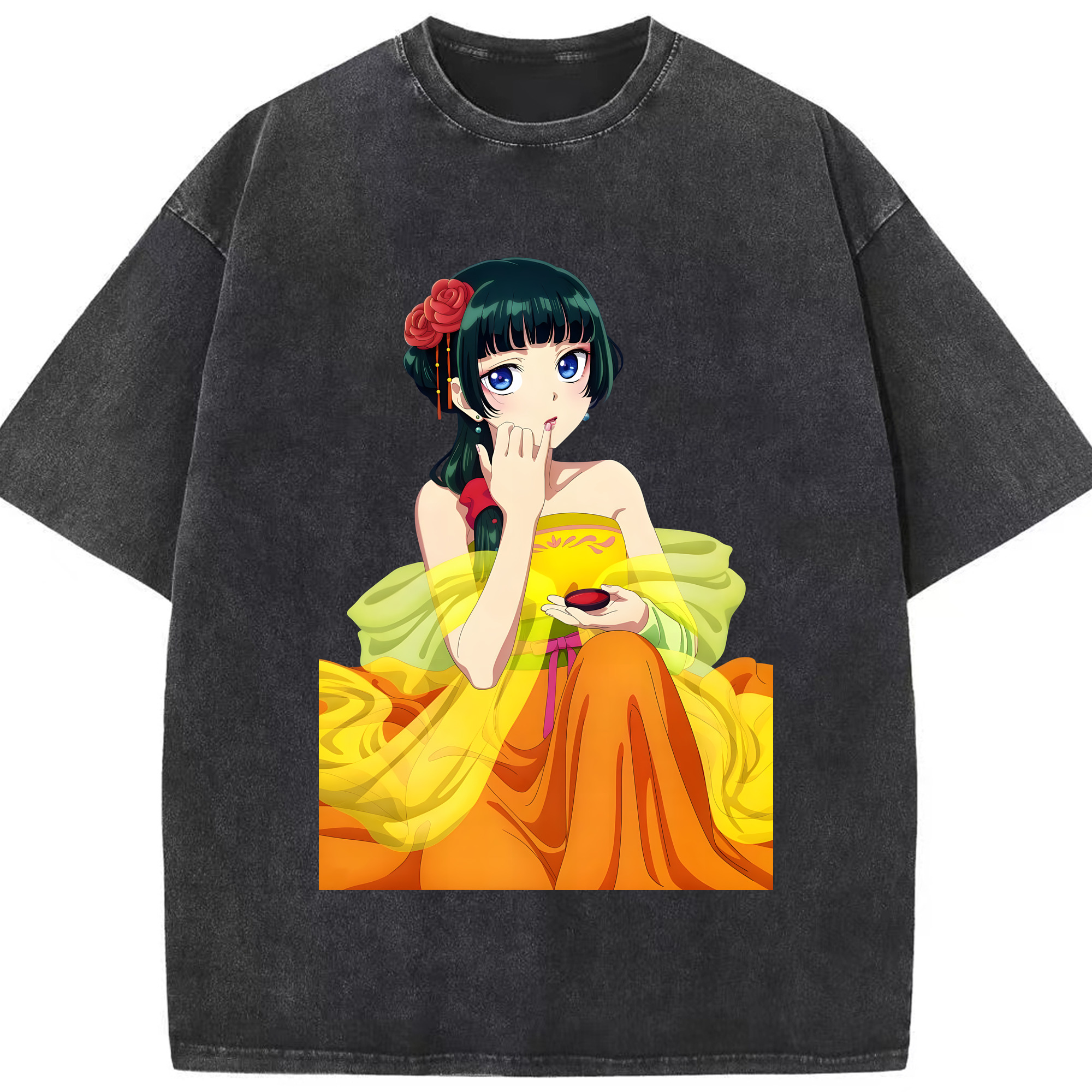 （画像用） 薬屋のひとりごと The Apothecary Diaries 綿100% ヴィンテージ風 半袖Tシャツ（フロントプリント）