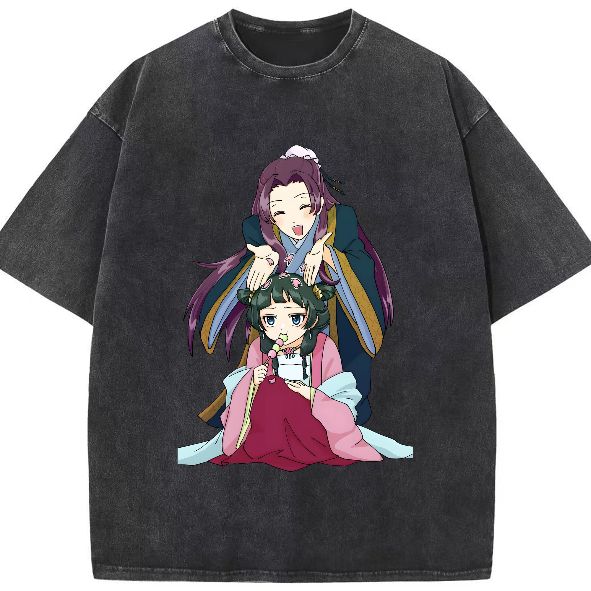 （画像用） 薬屋のひとりごと The Apothecary Diaries 綿100% ヴィンテージ風 半袖Tシャツ（フロントプリント）