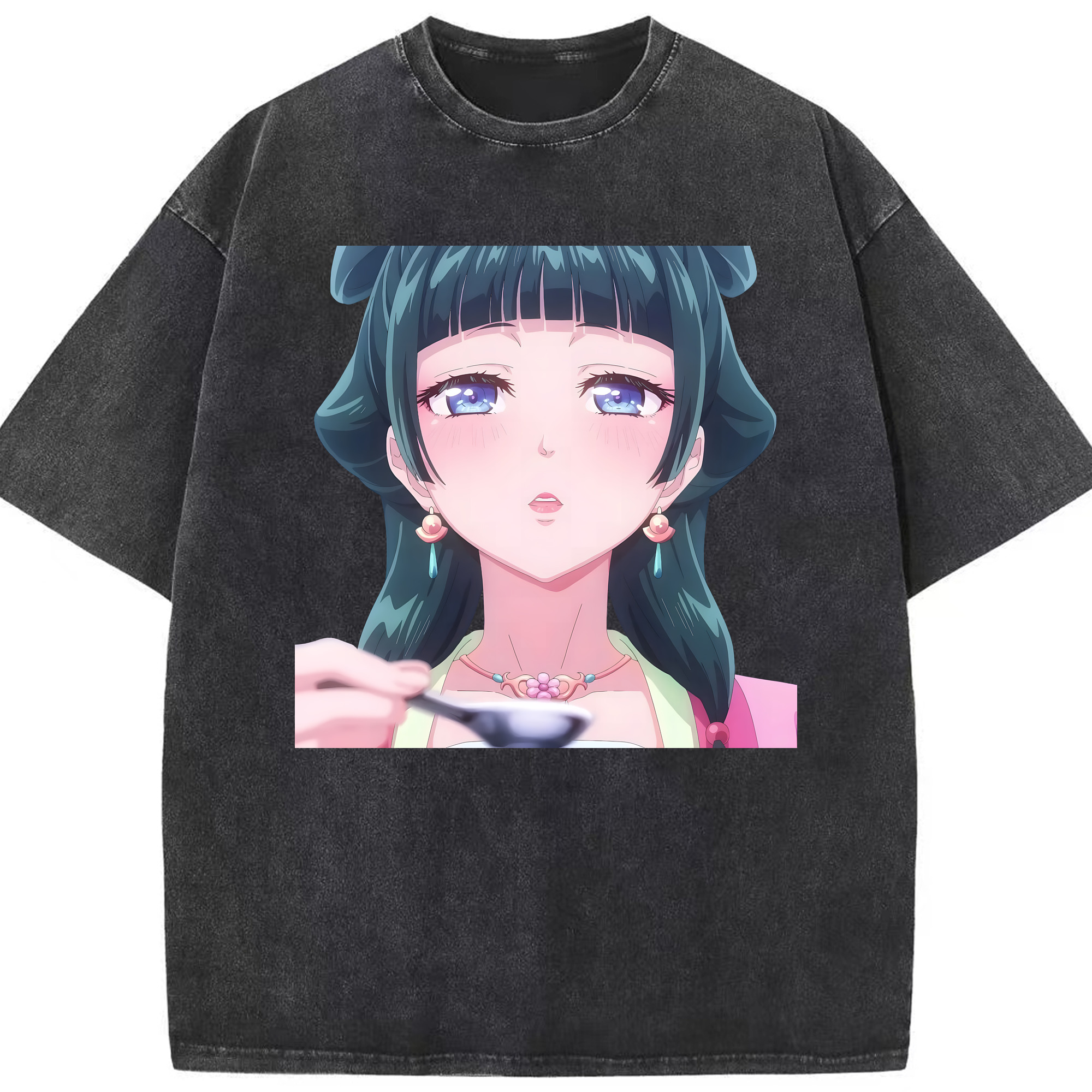 （画像用） 薬屋のひとりごと The Apothecary Diaries 綿100% ヴィンテージ風 半袖Tシャツ（フロントプリント）