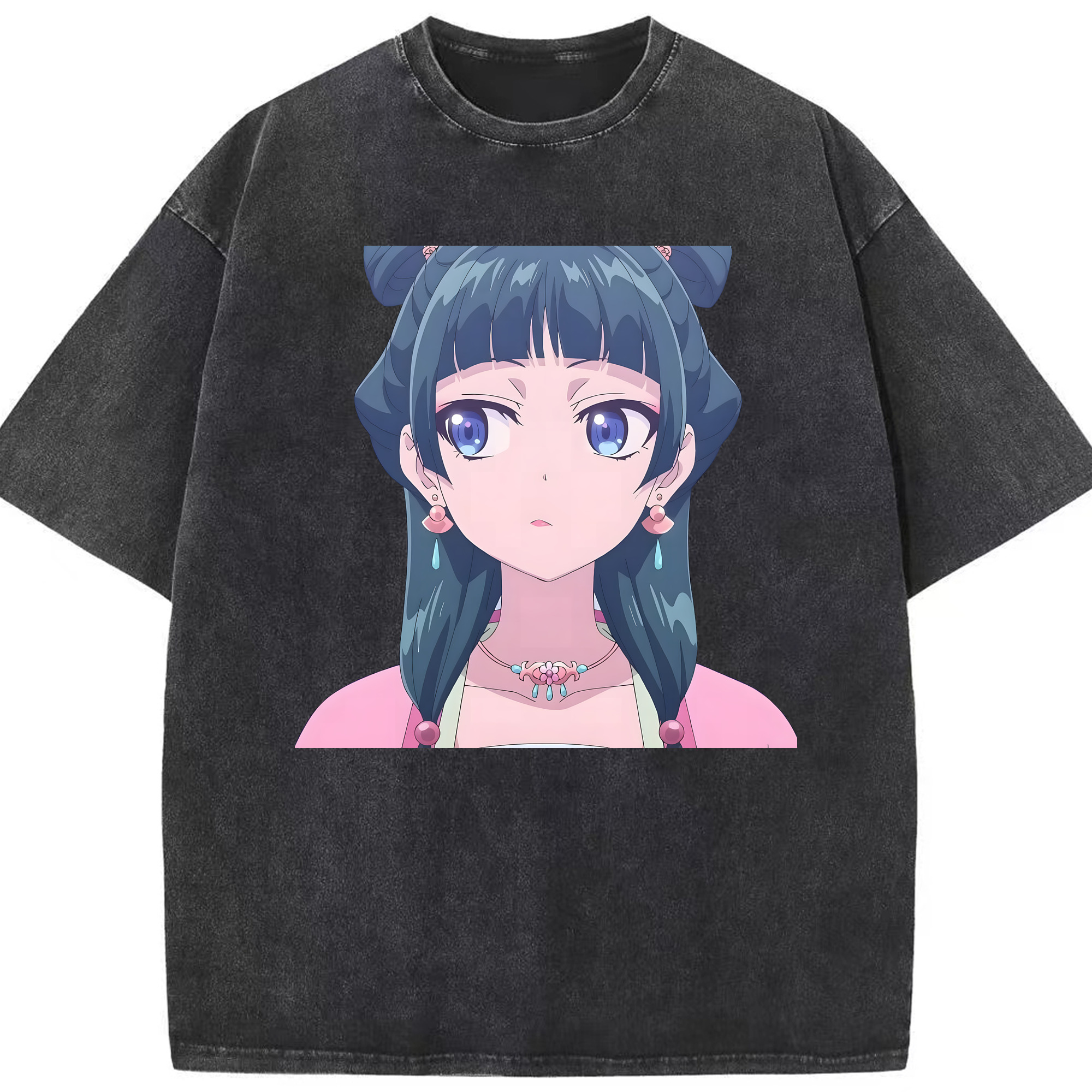 （画像用） 薬屋のひとりごと The Apothecary Diaries 綿100% ヴィンテージ風 半袖Tシャツ（フロントプリント）