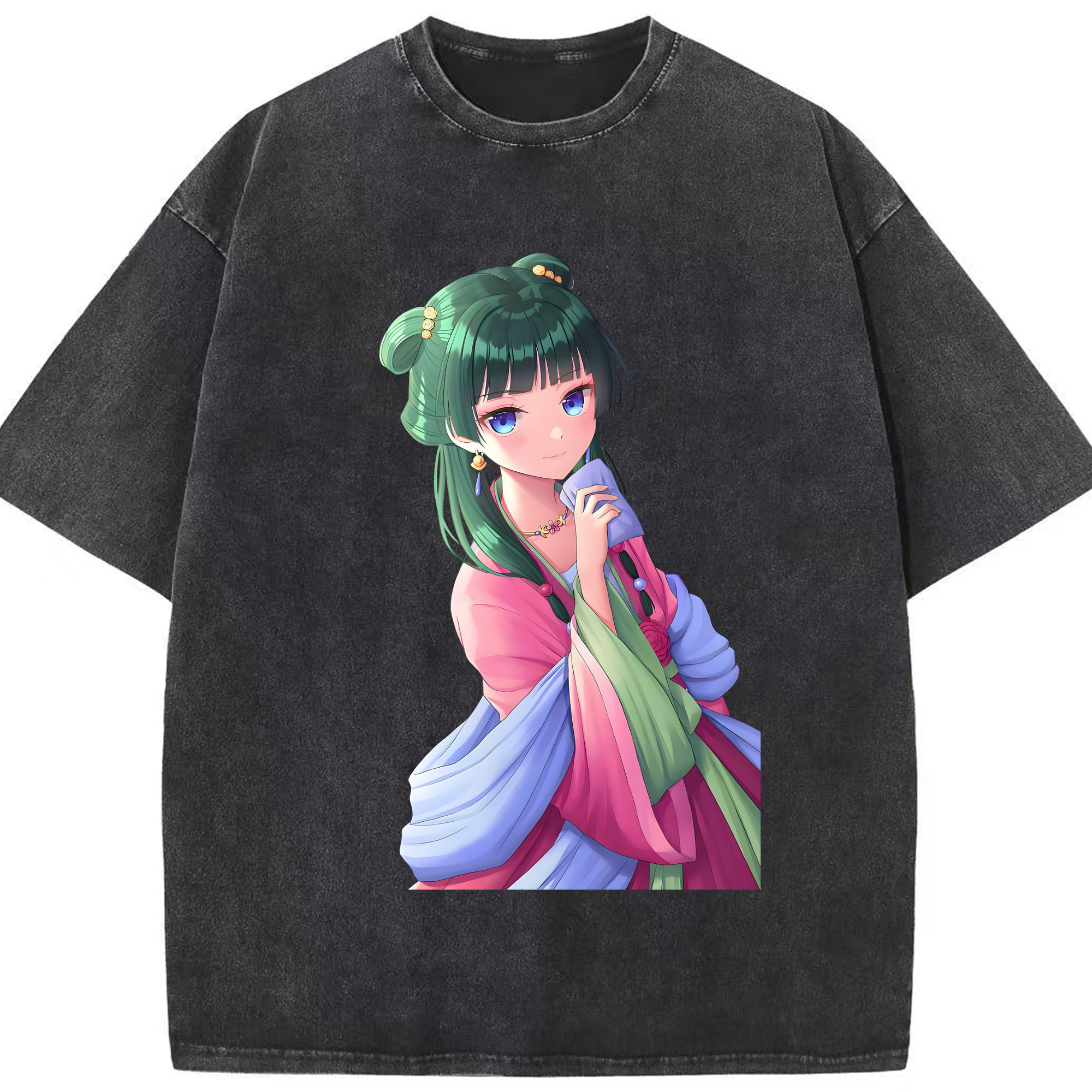 （画像用） 薬屋のひとりごと The Apothecary Diaries 綿100% ヴィンテージ風 半袖Tシャツ（フロントプリント）