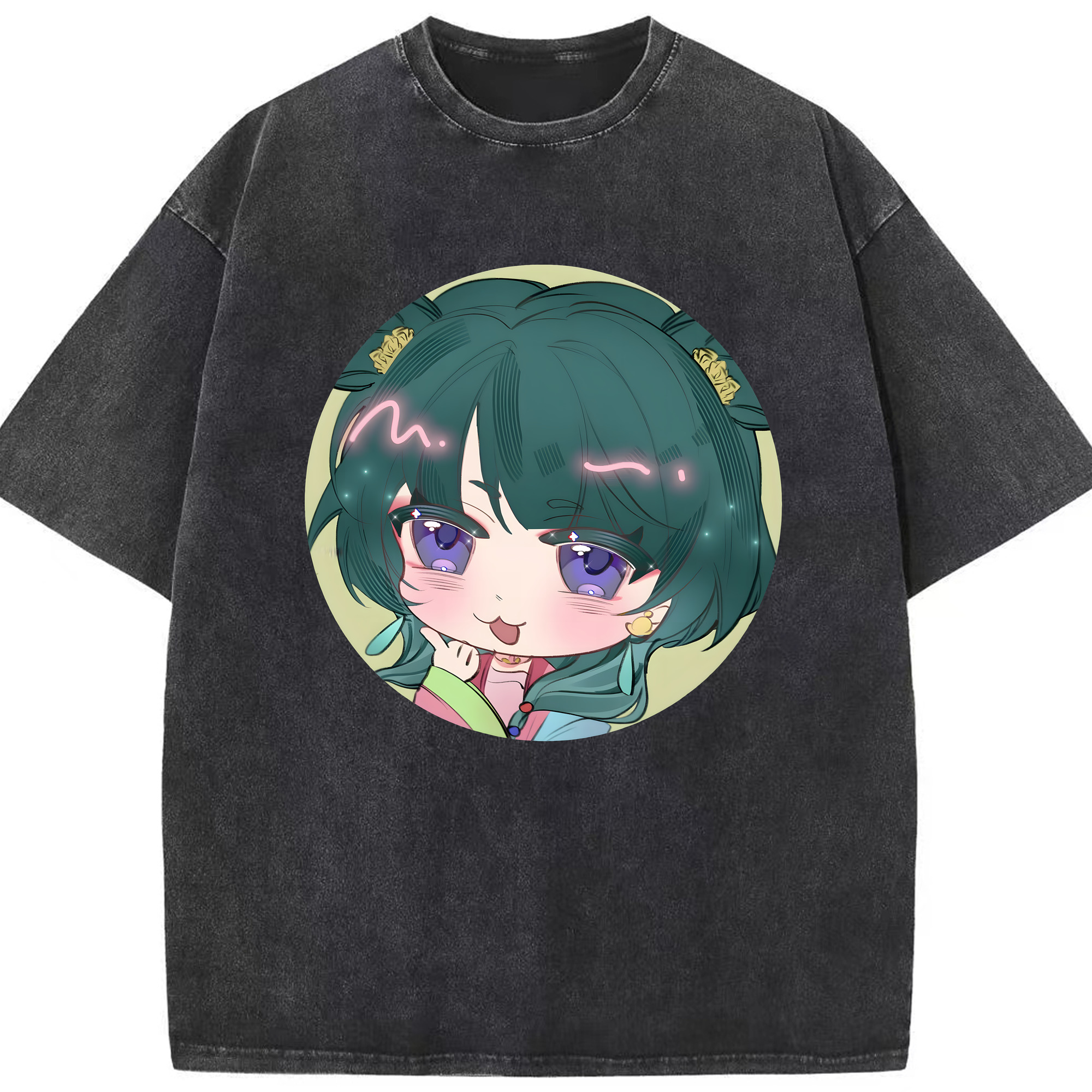 （画像用） 薬屋のひとりごと The Apothecary Diaries 綿100% ヴィンテージ風 半袖Tシャツ（フロントプリント）