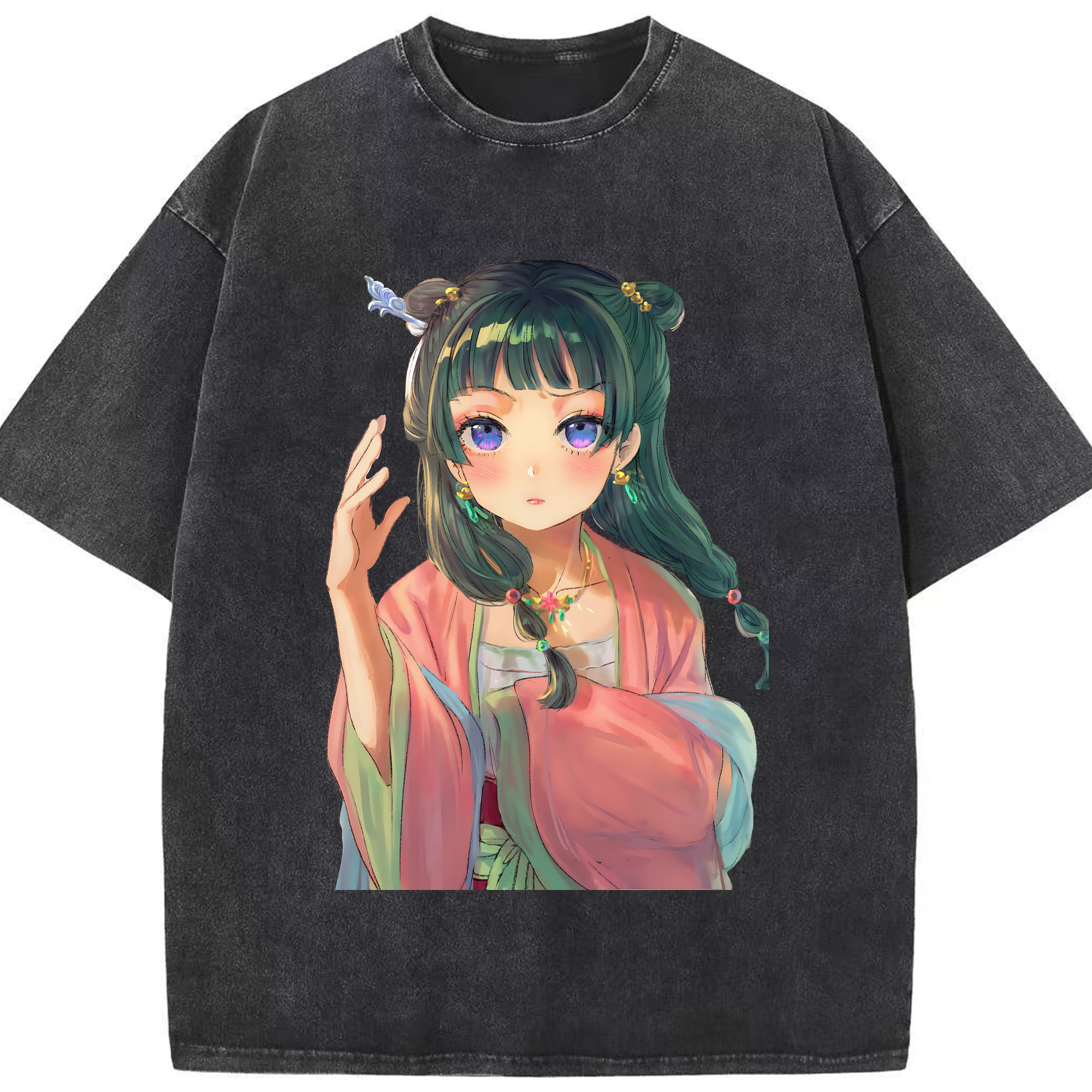 （画像用） 薬屋のひとりごと The Apothecary Diaries 綿100% ヴィンテージ風 半袖Tシャツ（フロントプリント）