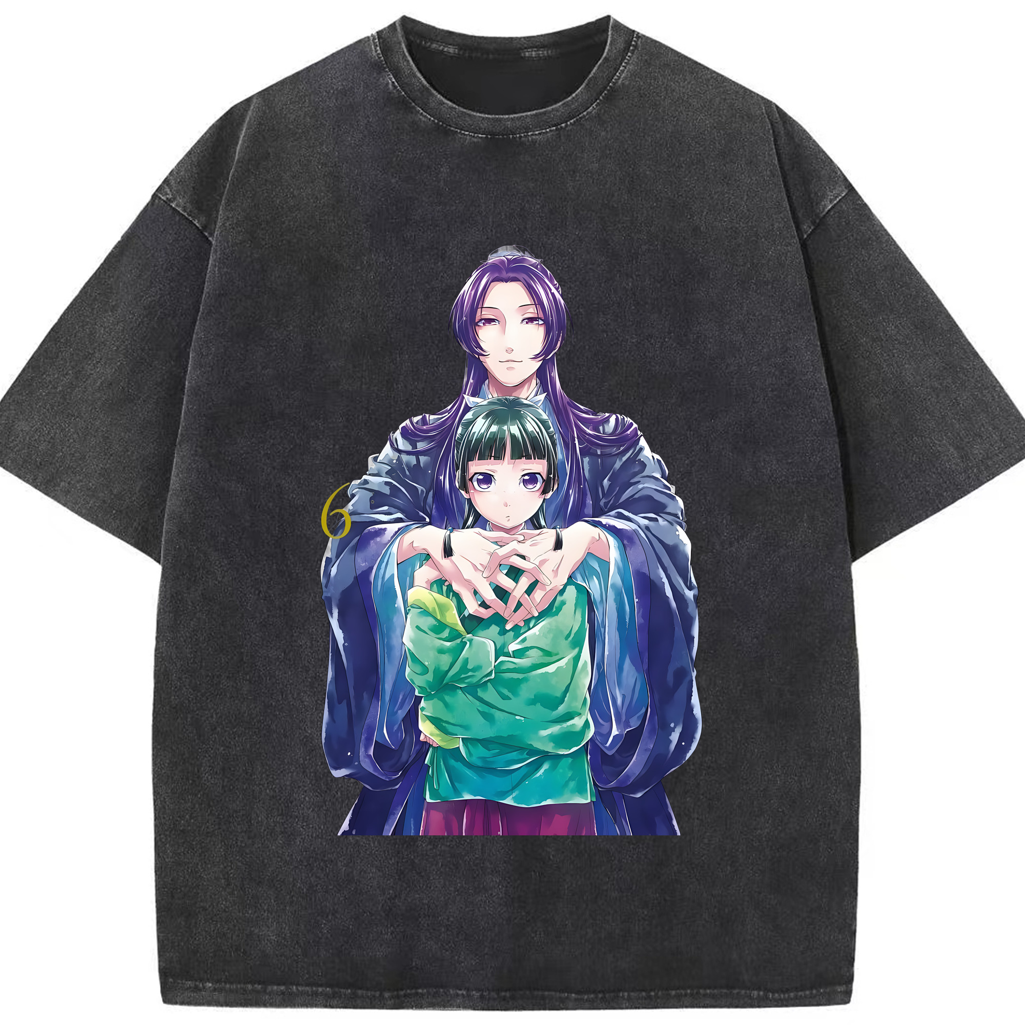 （画像用） 薬屋のひとりごと The Apothecary Diaries 綿100% ヴィンテージ風 半袖Tシャツ（フロントプリント）