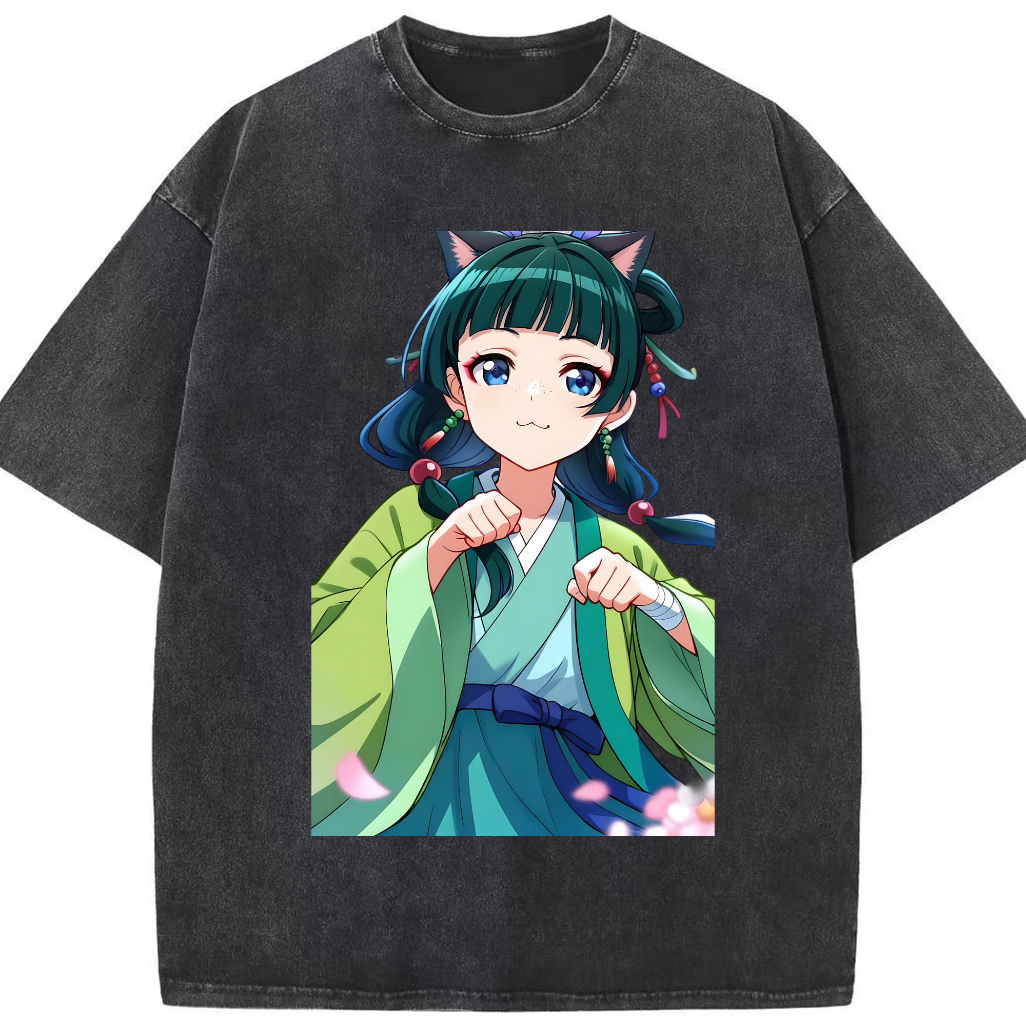 （画像用） 薬屋のひとりごと The Apothecary Diaries 綿100% ヴィンテージ風 半袖Tシャツ（フロントプリント）