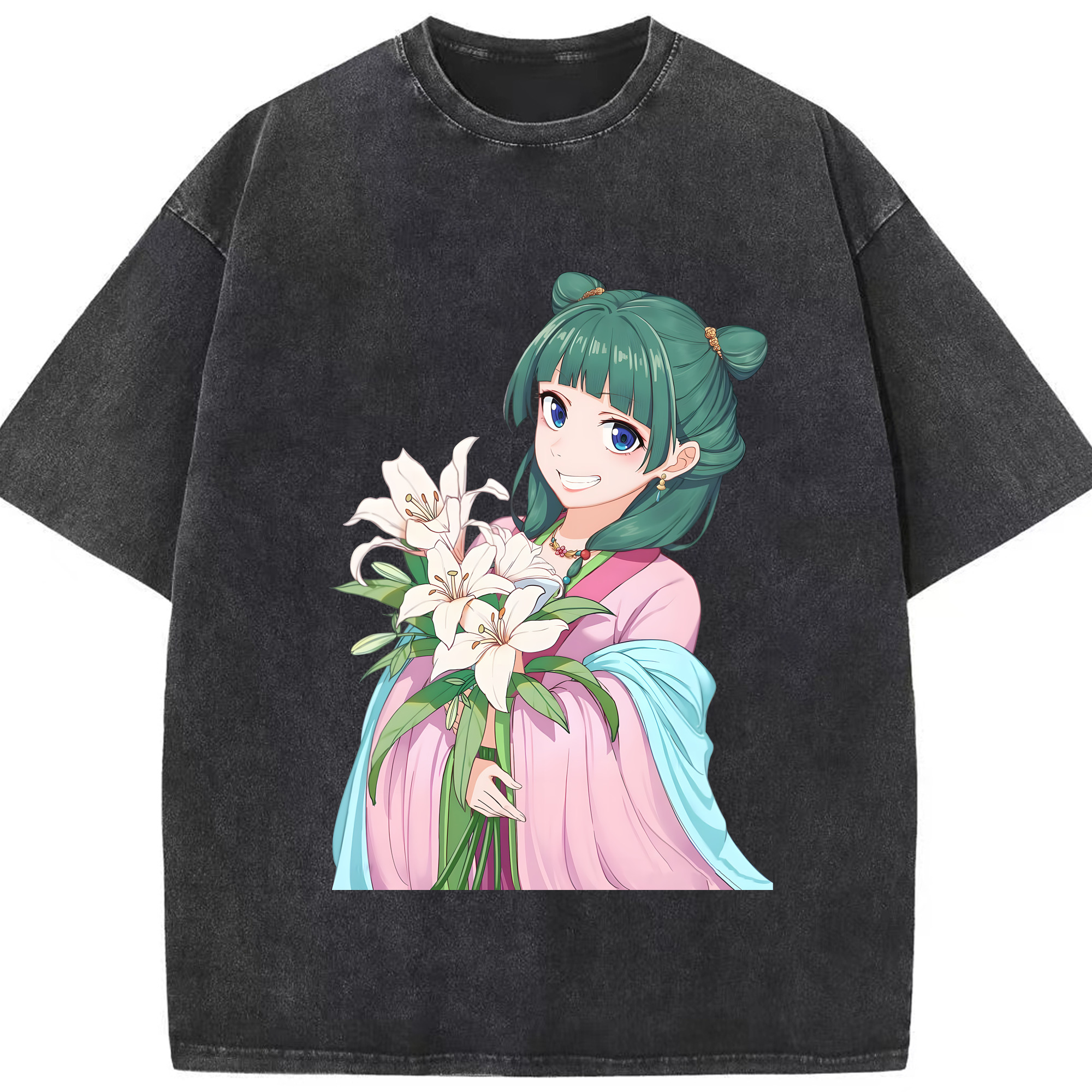 （画像用） 薬屋のひとりごと The Apothecary Diaries 綿100% ヴィンテージ風 半袖Tシャツ（フロントプリント）