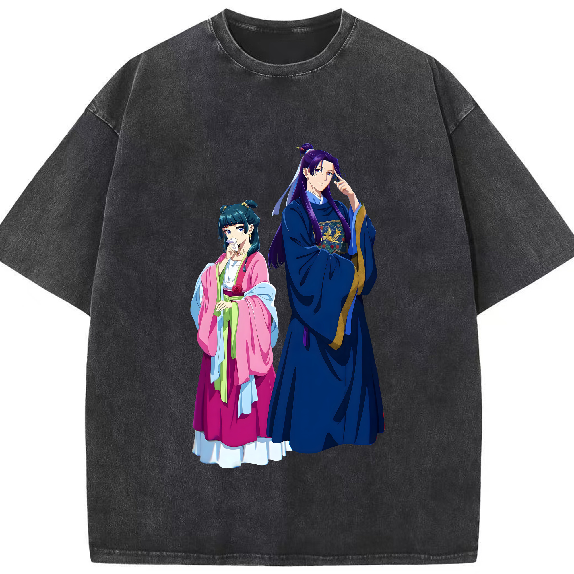 （画像用） 薬屋のひとりごと The Apothecary Diaries 綿100% ヴィンテージ風 半袖Tシャツ（フロントプリント）