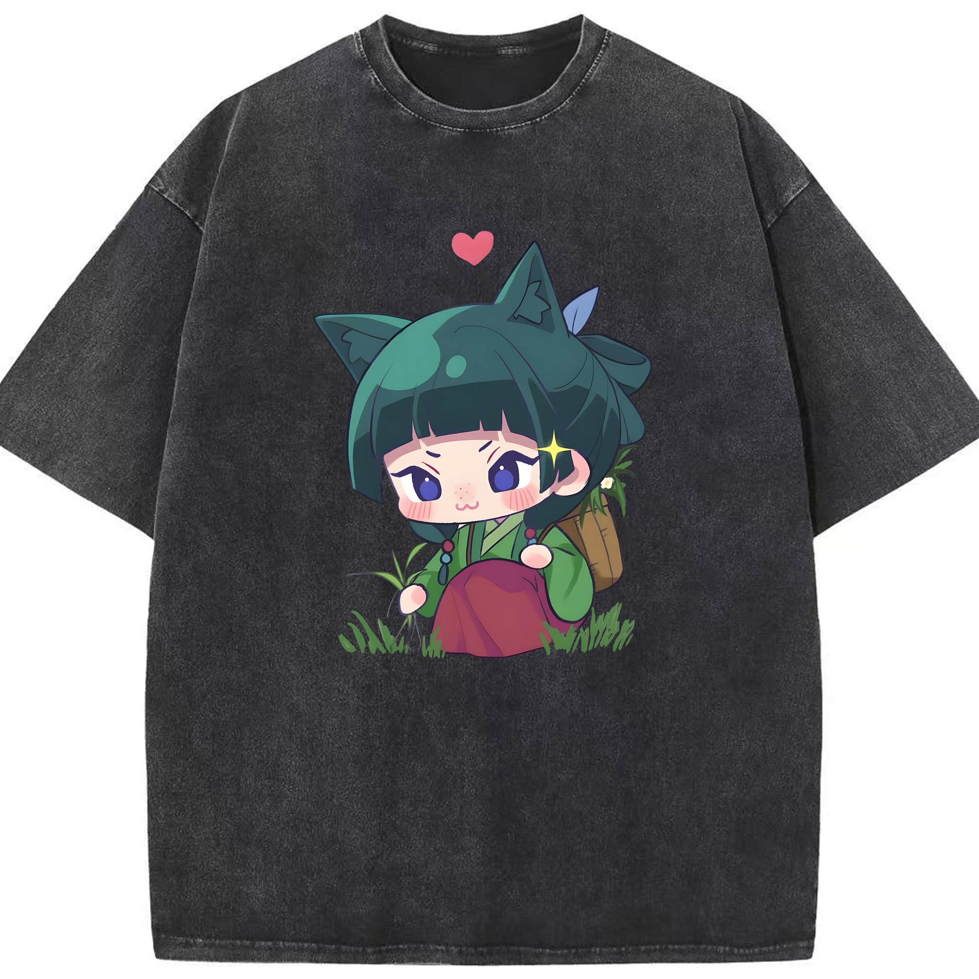 （画像用） 薬屋のひとりごと The Apothecary Diaries 綿100% ヴィンテージ風 半袖Tシャツ（フロントプリント）