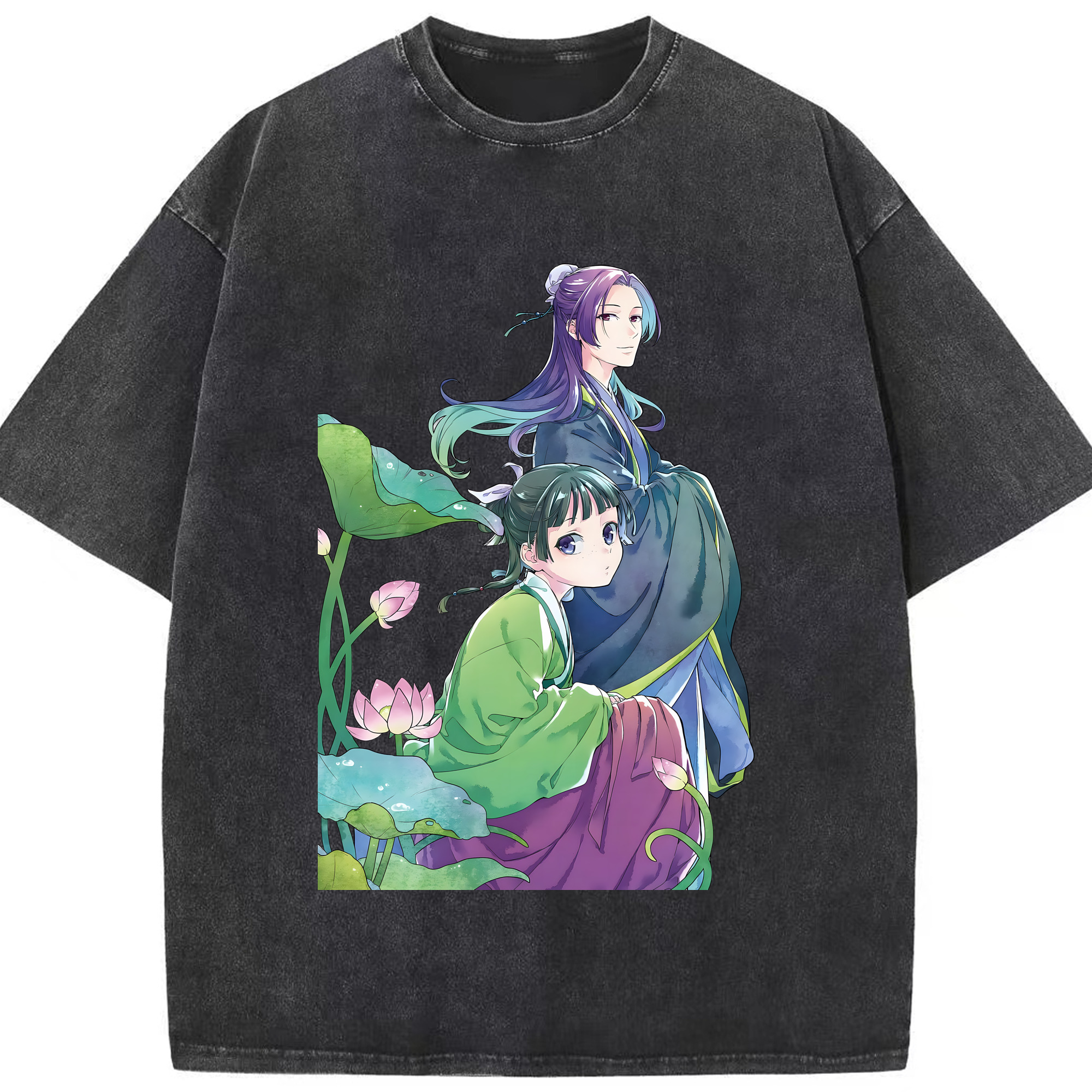 （画像用） 薬屋のひとりごと The Apothecary Diaries 綿100% ヴィンテージ風 半袖Tシャツ（フロントプリント）
