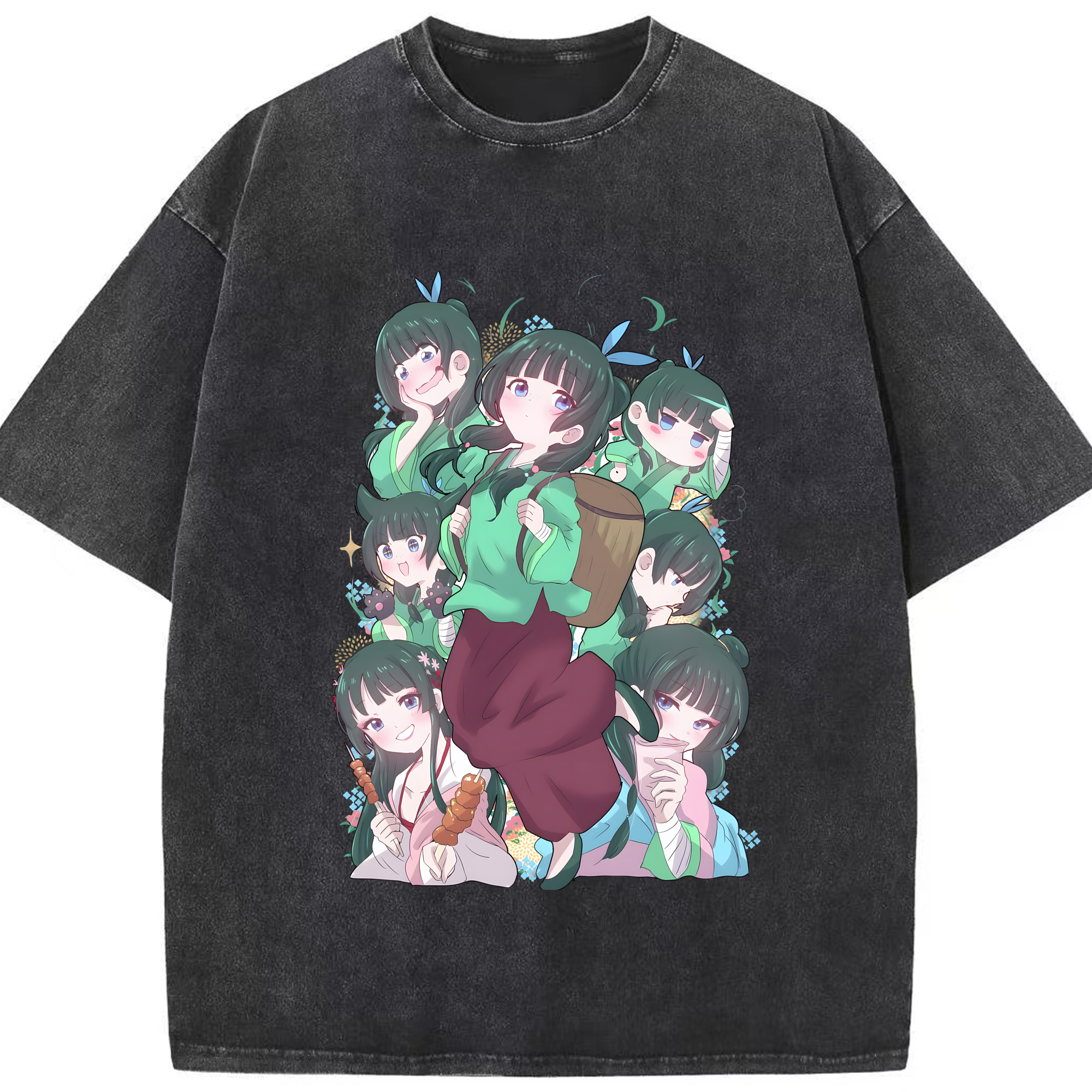 （画像用） 薬屋のひとりごと The Apothecary Diaries 綿100% ヴィンテージ風 半袖Tシャツ（フロントプリント）