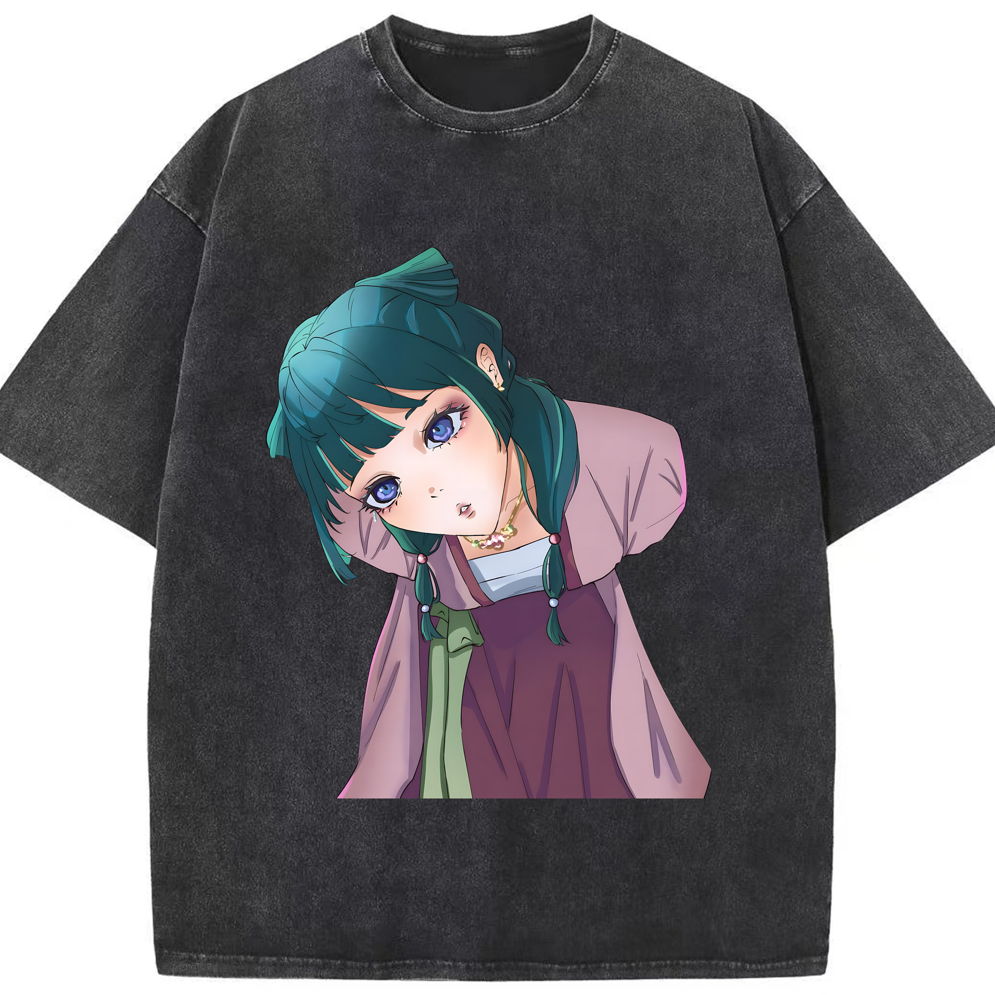 （画像用） 薬屋のひとりごと The Apothecary Diaries 綿100% ヴィンテージ風 半袖Tシャツ（フロントプリント）