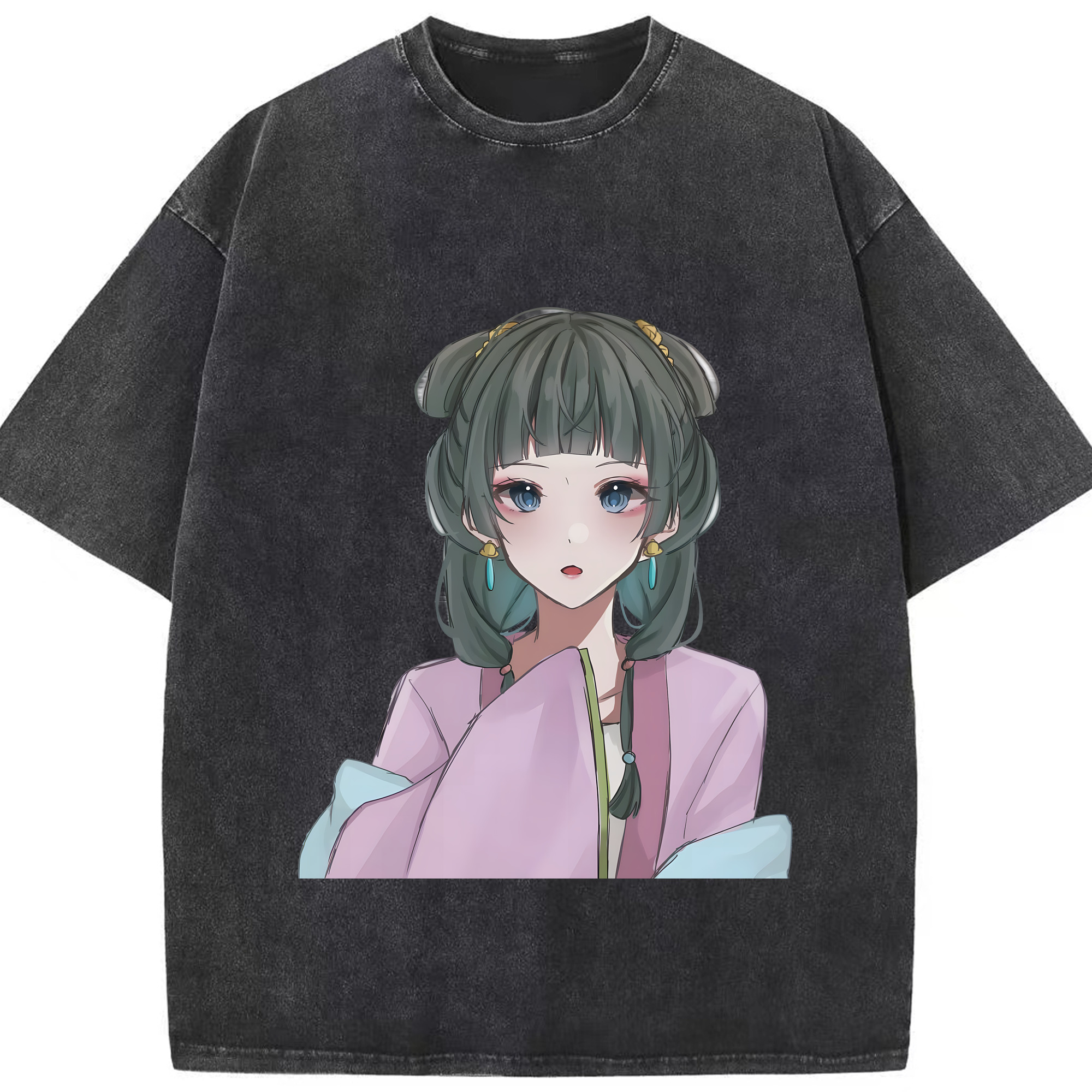 （画像用） 薬屋のひとりごと The Apothecary Diaries 綿100% ヴィンテージ風 半袖Tシャツ（フロントプリント）