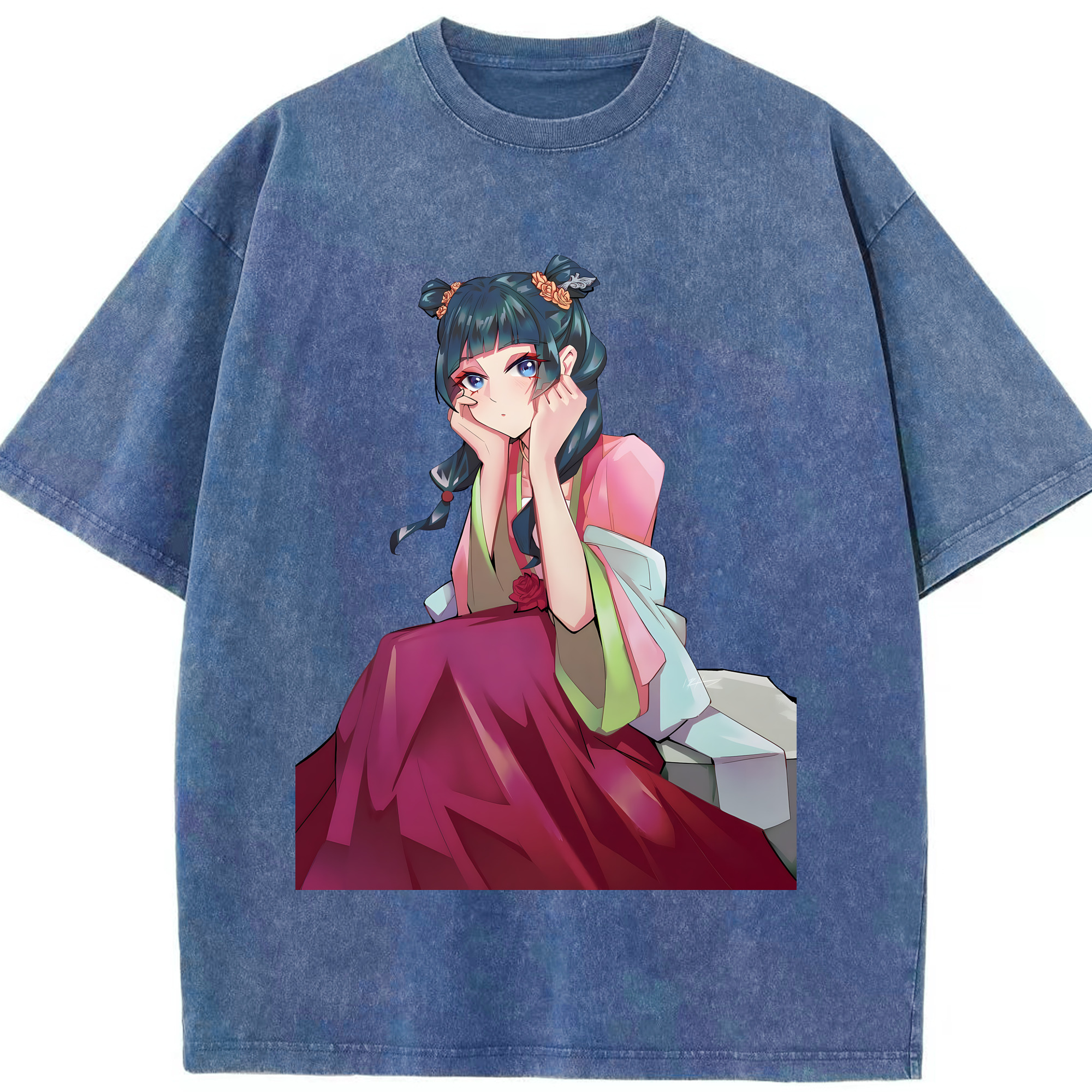 （画像用） 薬屋のひとりごと The Apothecary Diaries 綿100% ヴィンテージ風 半袖Tシャツ（フロントプリント）
