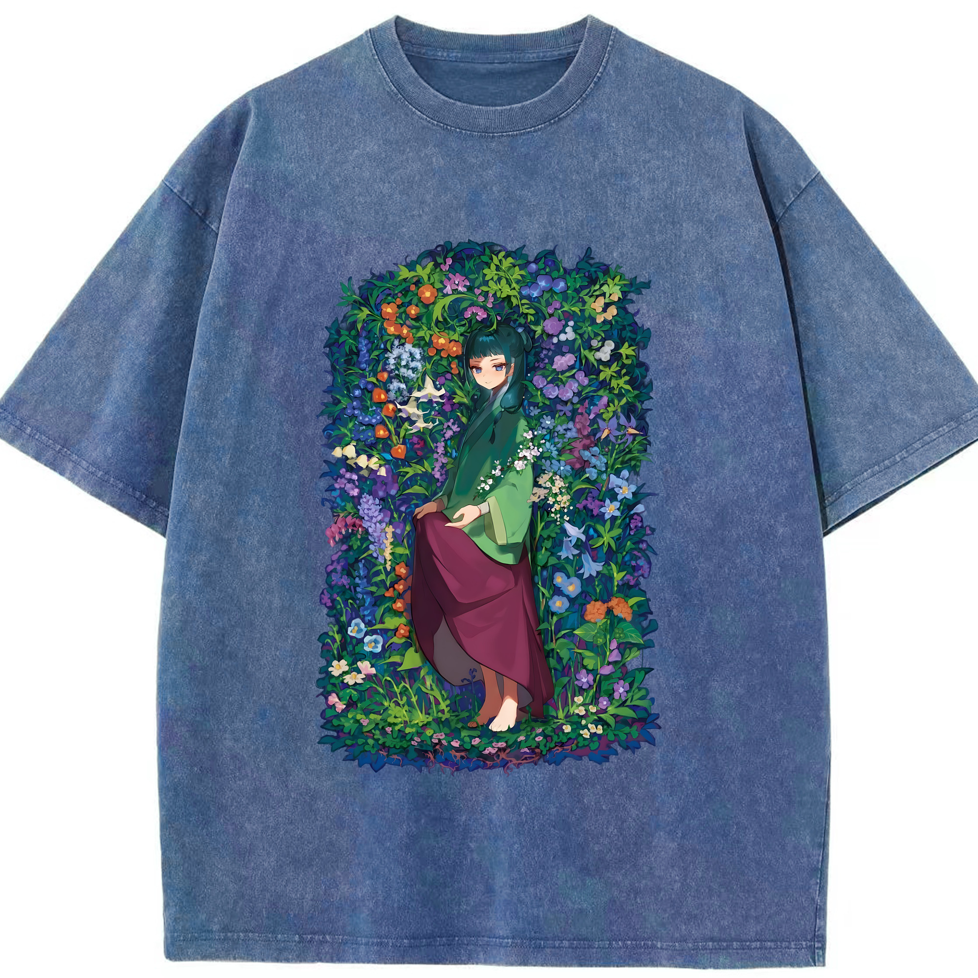 （画像用） 薬屋のひとりごと The Apothecary Diaries 綿100% ヴィンテージ風 半袖Tシャツ（フロントプリント）