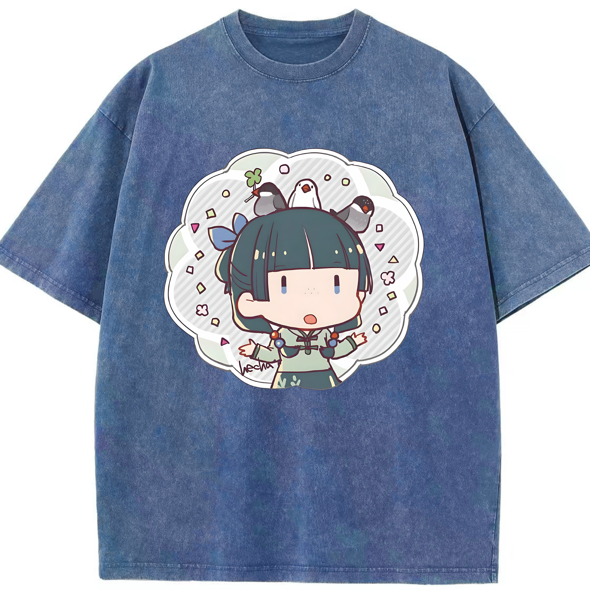 （画像用） 薬屋のひとりごと The Apothecary Diaries 綿100% ヴィンテージ風 半袖Tシャツ（フロントプリント）
