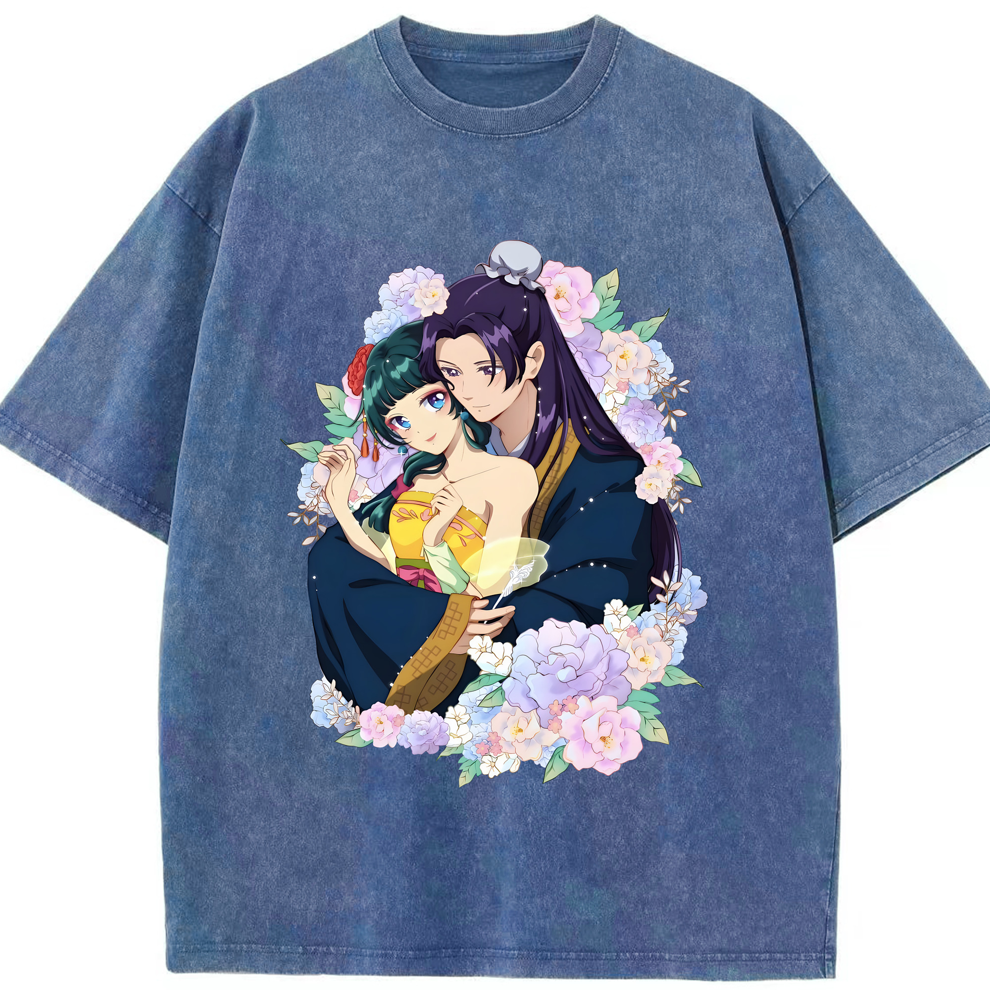 （画像用） 薬屋のひとりごと The Apothecary Diaries 綿100% ヴィンテージ風 半袖Tシャツ（フロントプリント）