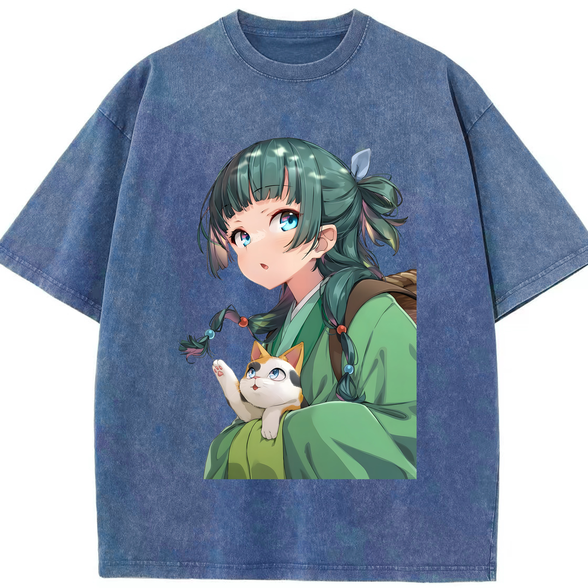 （画像用） 薬屋のひとりごと The Apothecary Diaries 綿100% ヴィンテージ風 半袖Tシャツ（フロントプリント）