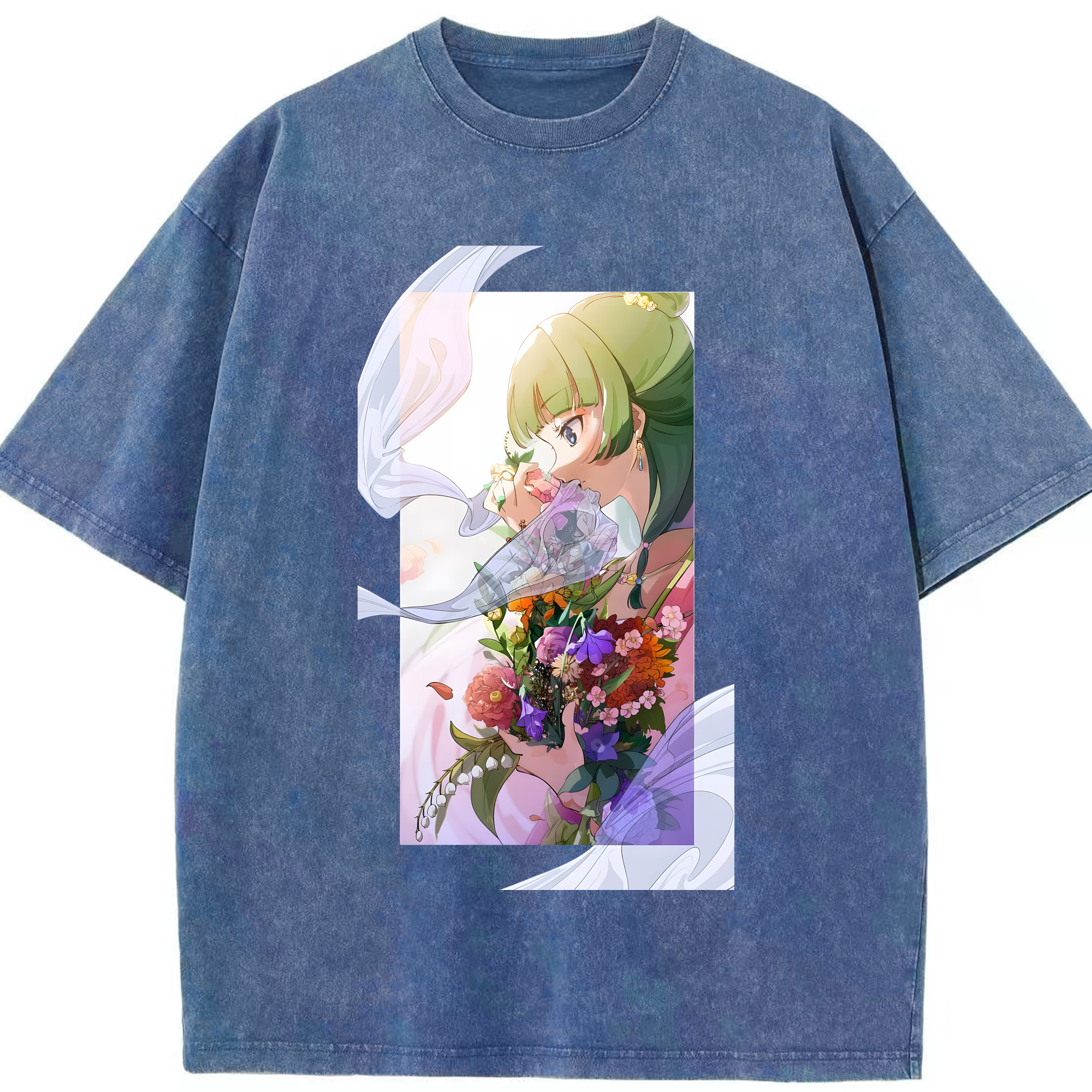 （画像用） 薬屋のひとりごと The Apothecary Diaries 綿100% ヴィンテージ風 半袖Tシャツ（フロントプリント）