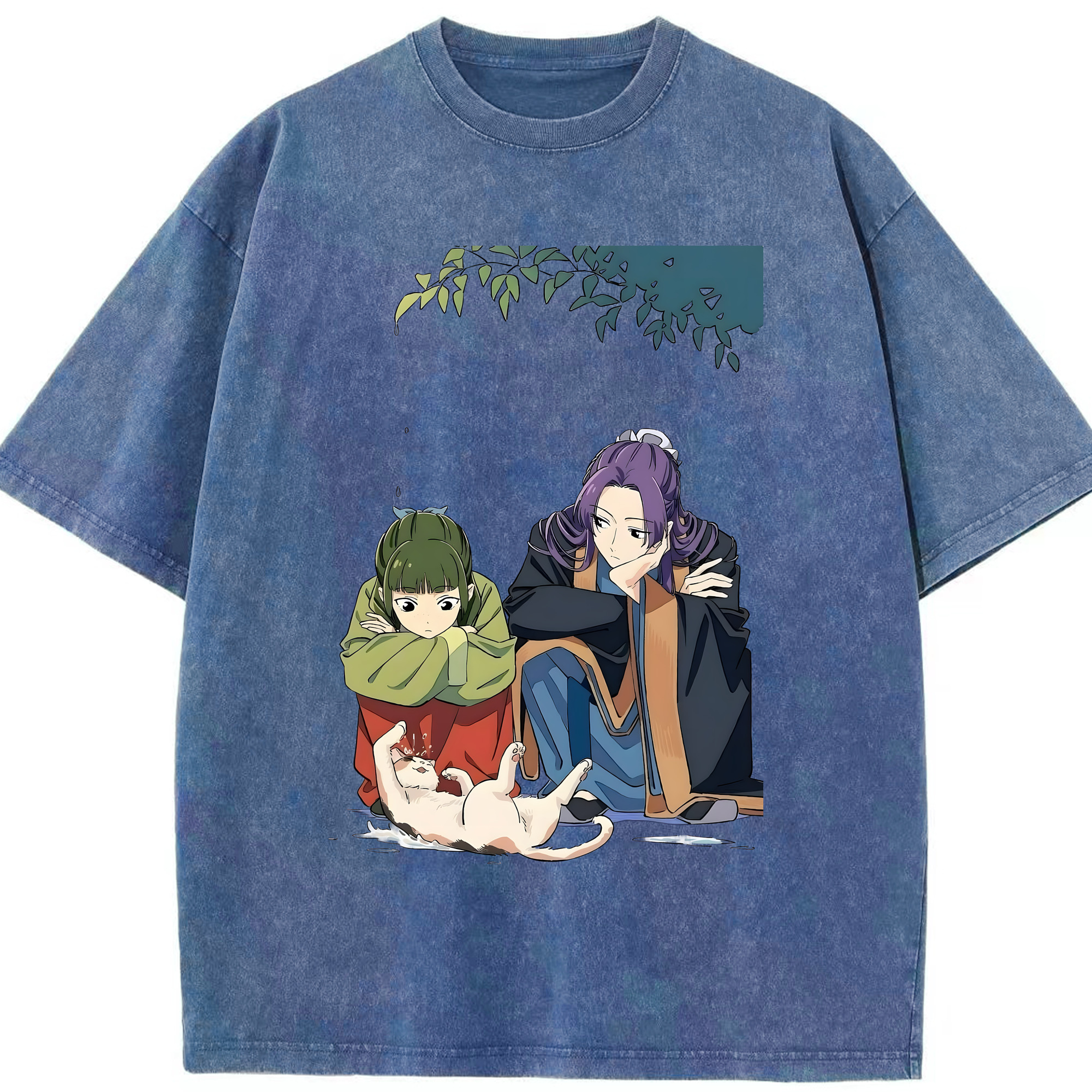 （画像用） 薬屋のひとりごと The Apothecary Diaries 綿100% ヴィンテージ風 半袖Tシャツ（フロントプリント）