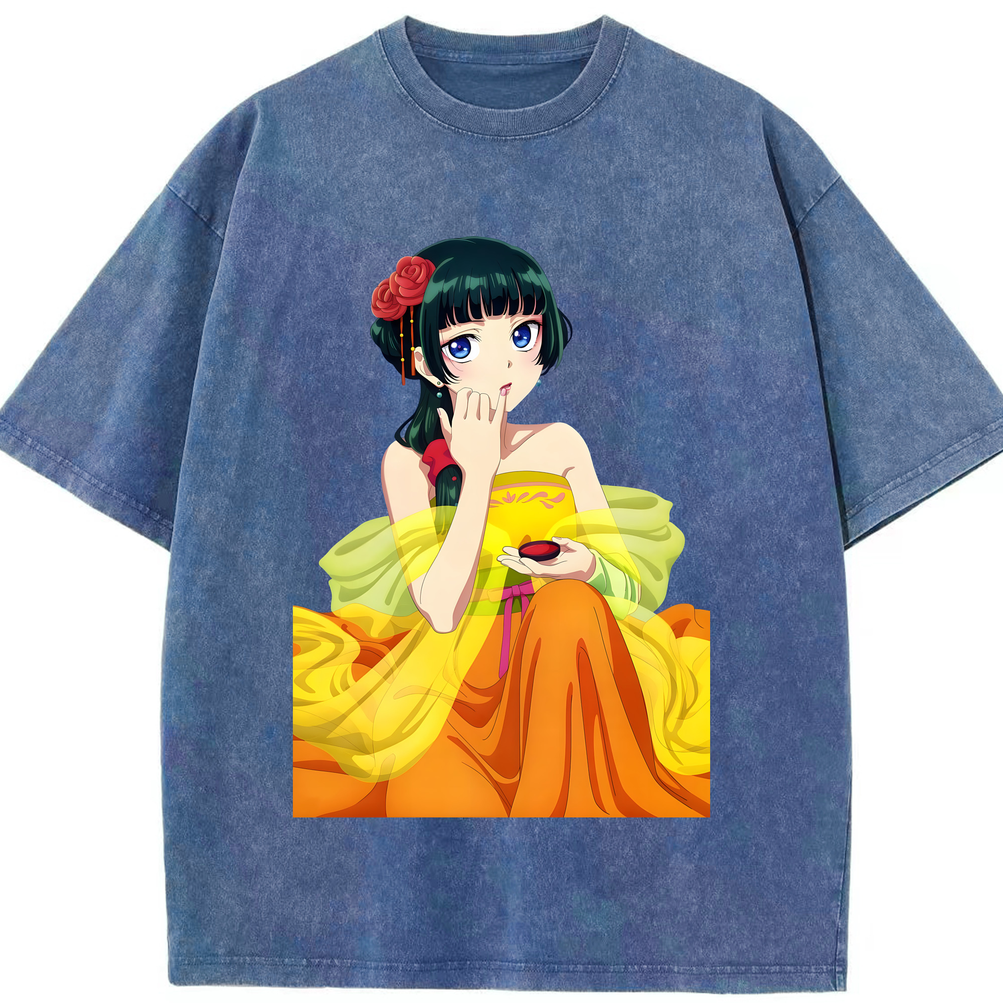 （画像用） 薬屋のひとりごと The Apothecary Diaries 綿100% ヴィンテージ風 半袖Tシャツ（フロントプリント）