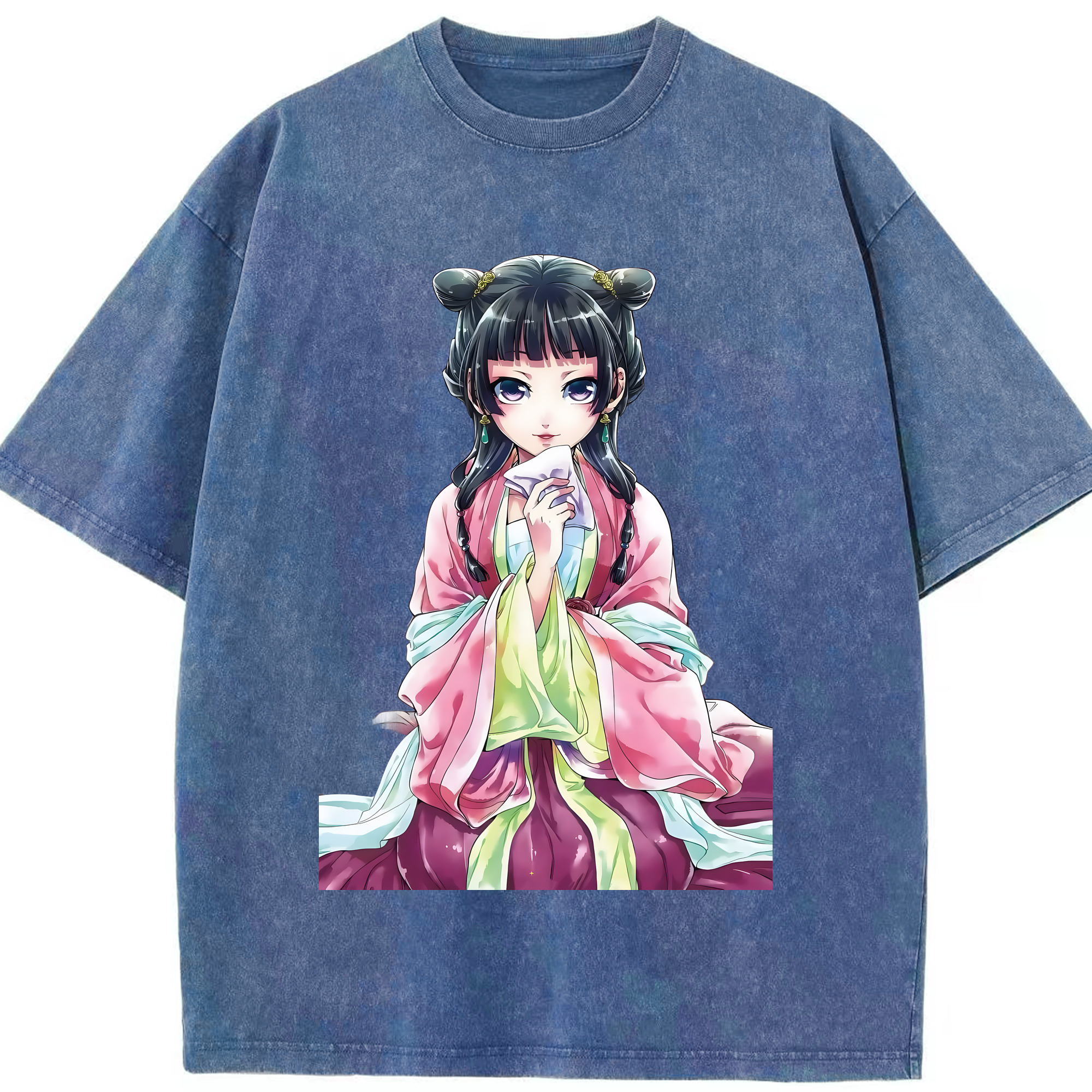 （画像用） 薬屋のひとりごと The Apothecary Diaries 綿100% ヴィンテージ風 半袖Tシャツ（フロントプリント）