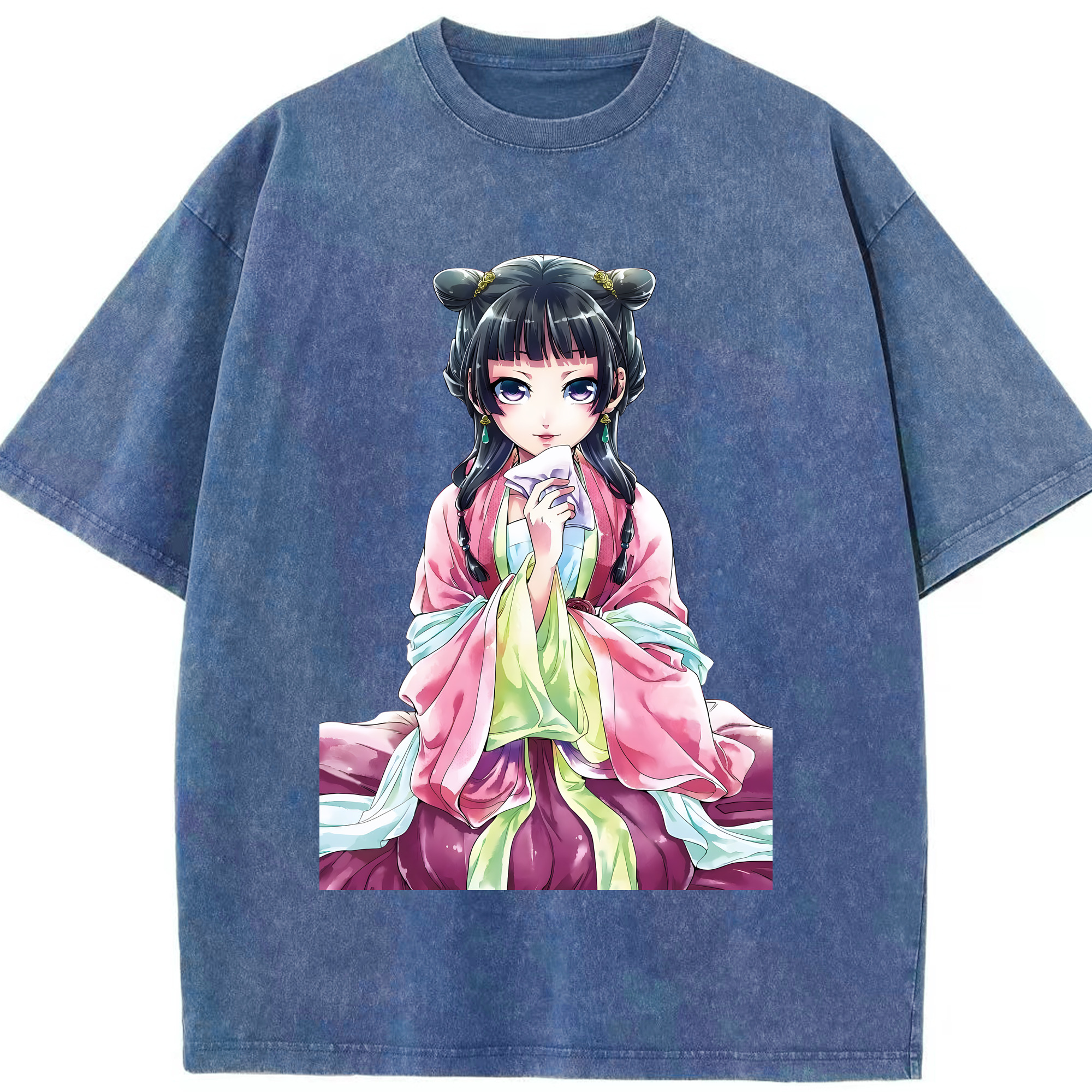 （画像用） 薬屋のひとりごと The Apothecary Diaries 綿100% ヴィンテージ風 半袖Tシャツ（フロントプリント）