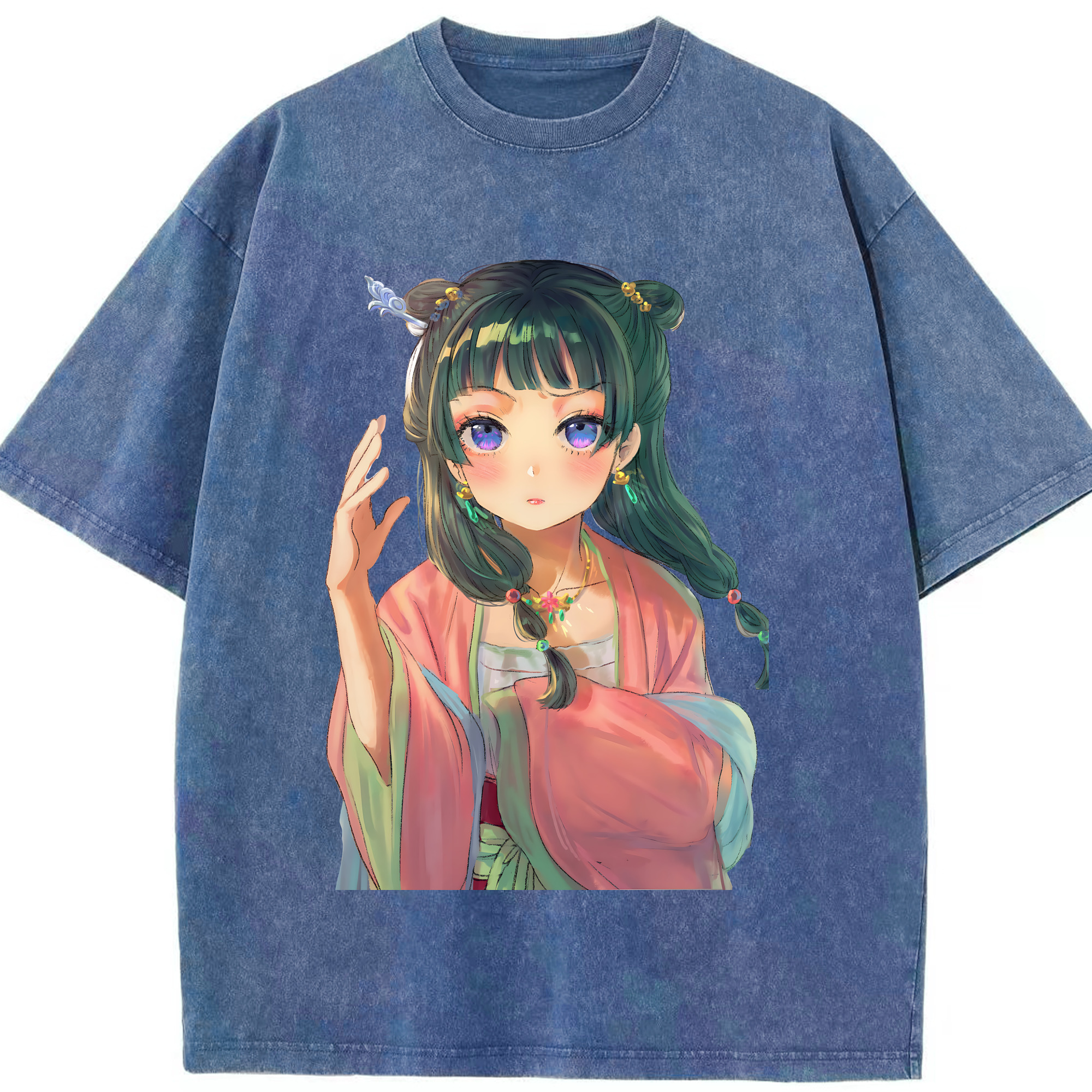 （画像用） 薬屋のひとりごと The Apothecary Diaries 綿100% ヴィンテージ風 半袖Tシャツ（フロントプリント）
