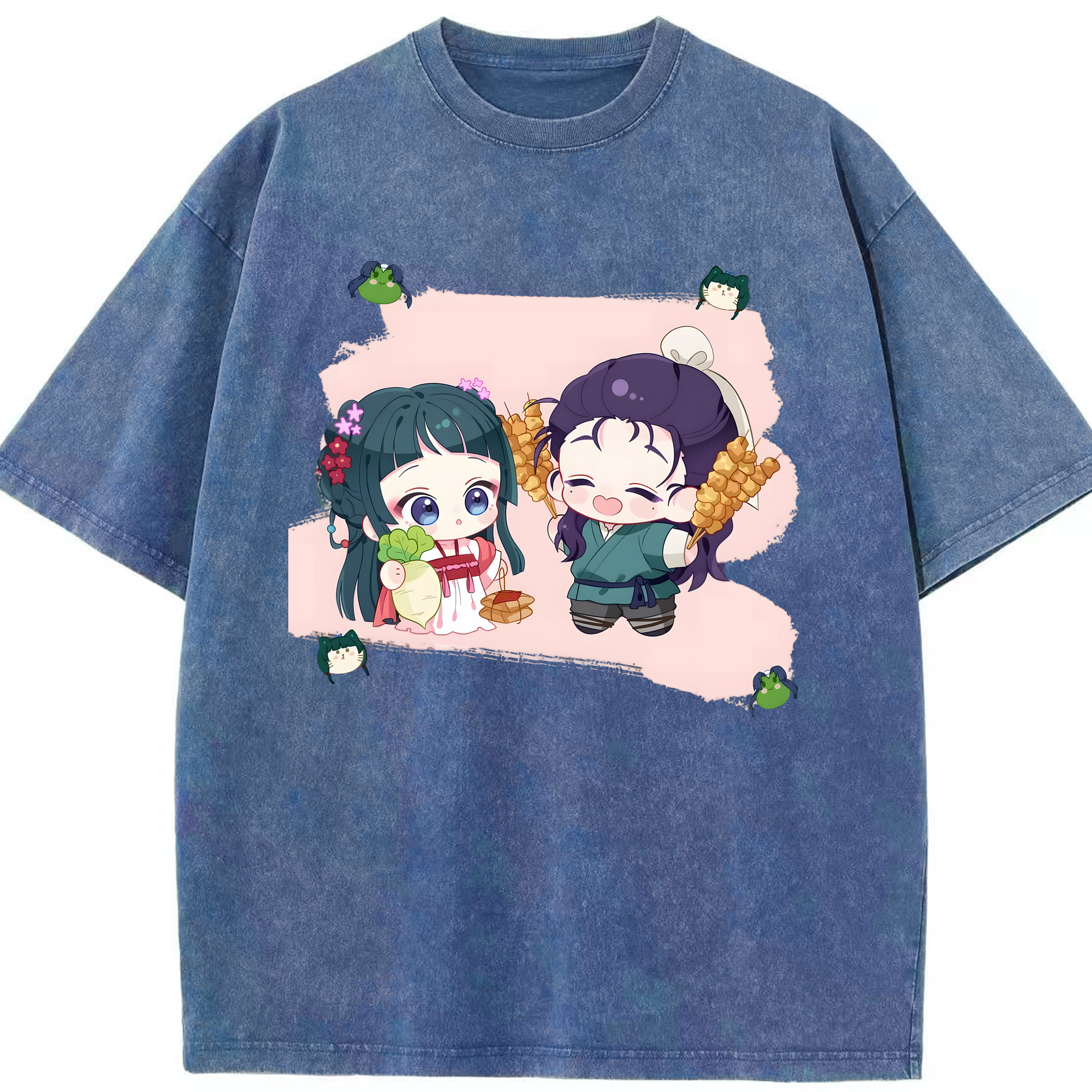 （画像用） 薬屋のひとりごと The Apothecary Diaries 綿100% ヴィンテージ風 半袖Tシャツ（フロントプリント）