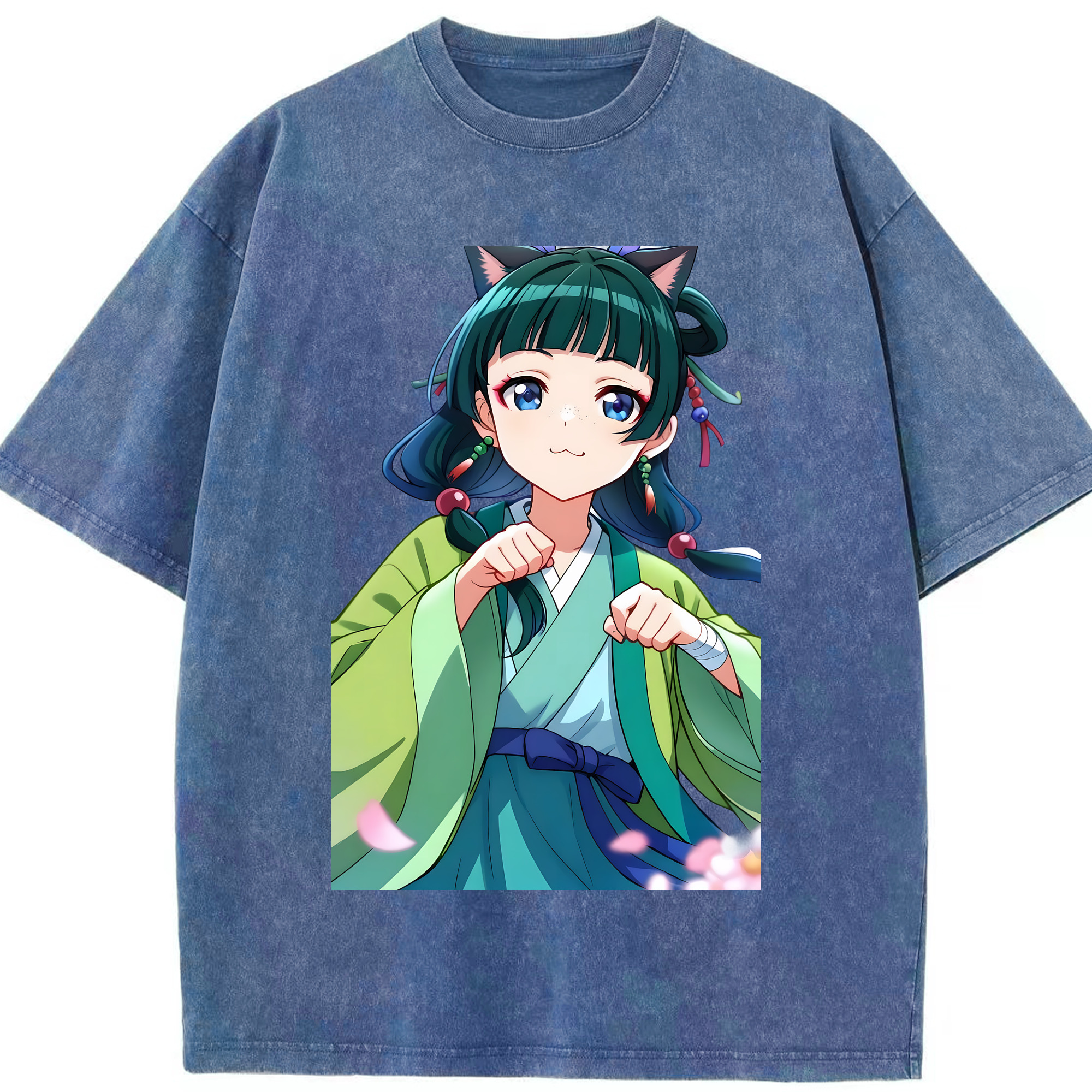 （画像用） 薬屋のひとりごと The Apothecary Diaries 綿100% ヴィンテージ風 半袖Tシャツ（フロントプリント）