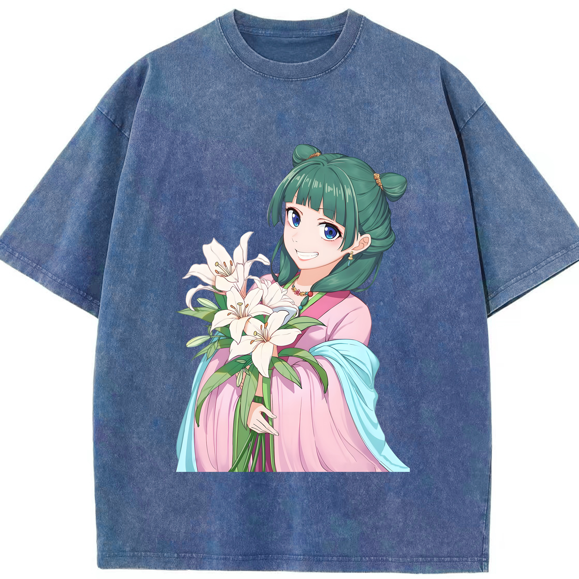 （画像用） 薬屋のひとりごと The Apothecary Diaries 綿100% ヴィンテージ風 半袖Tシャツ（フロントプリント）