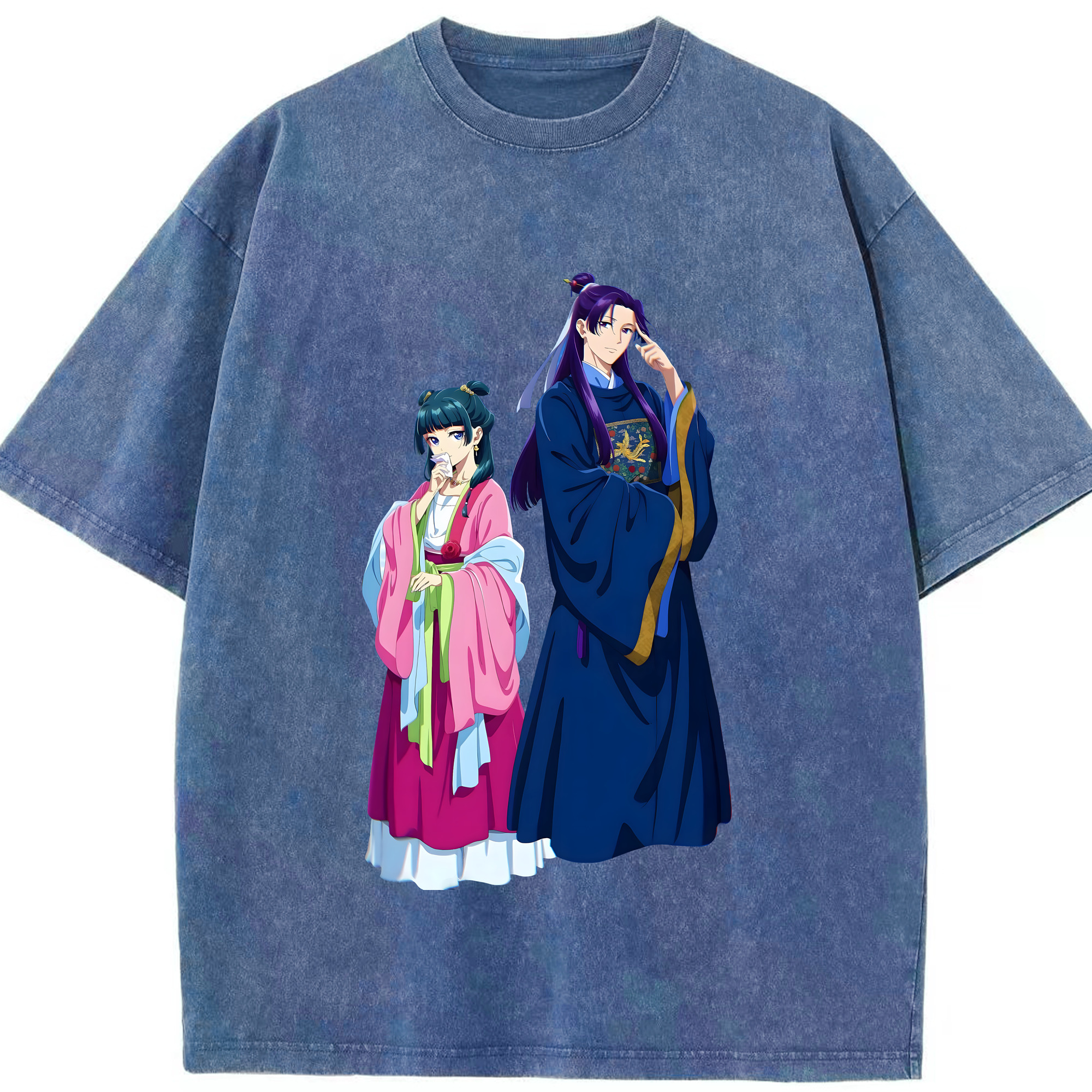 （画像用） 薬屋のひとりごと The Apothecary Diaries 綿100% ヴィンテージ風 半袖Tシャツ（フロントプリント）