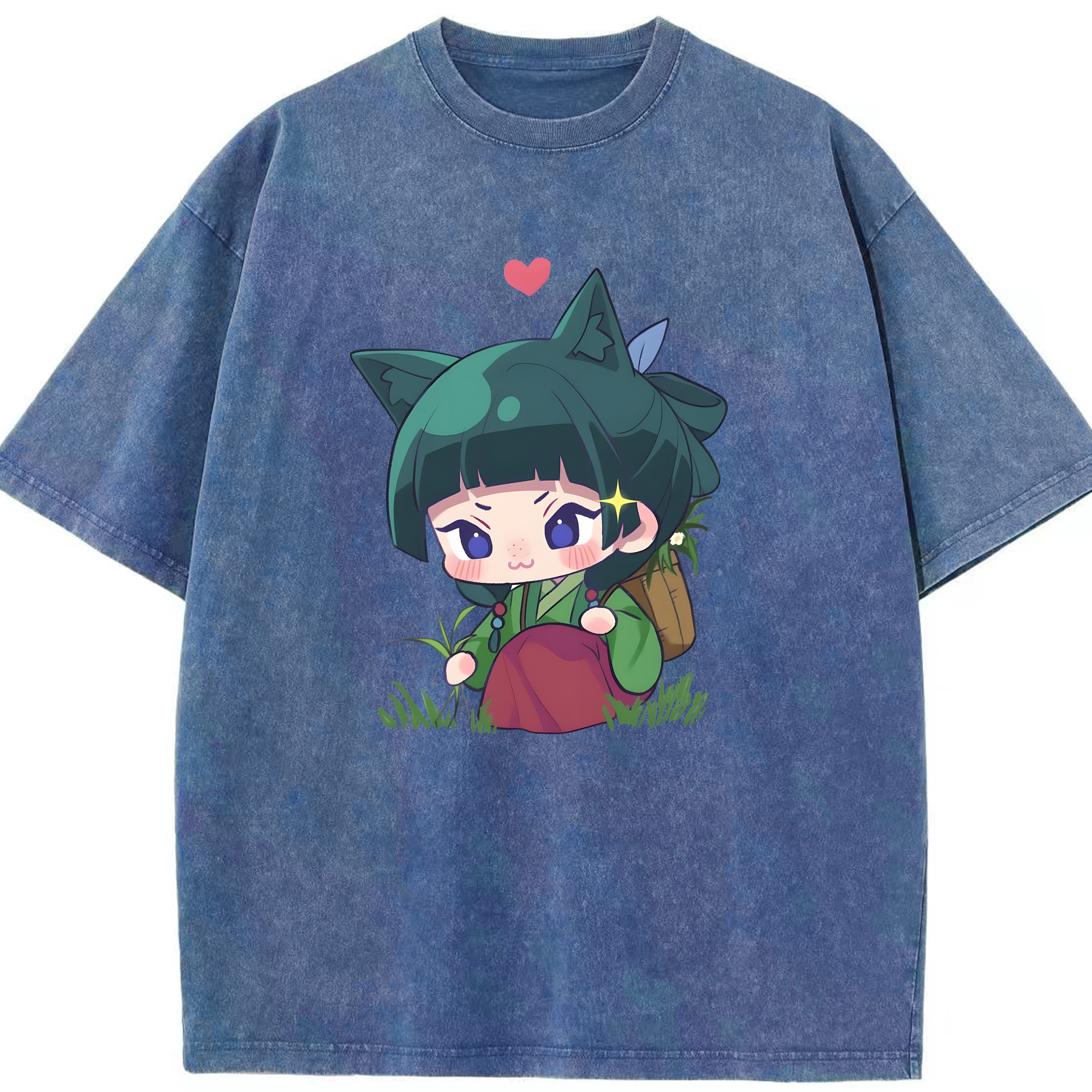 （画像用） 薬屋のひとりごと The Apothecary Diaries 綿100% ヴィンテージ風 半袖Tシャツ（フロントプリント）