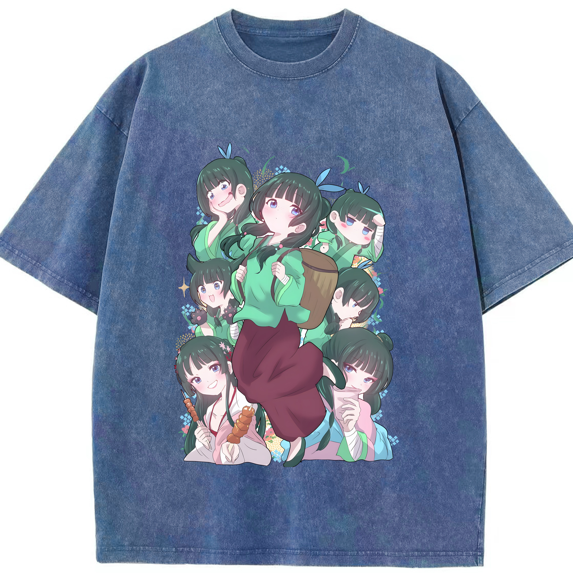 （画像用） 薬屋のひとりごと The Apothecary Diaries 綿100% ヴィンテージ風 半袖Tシャツ（フロントプリント）