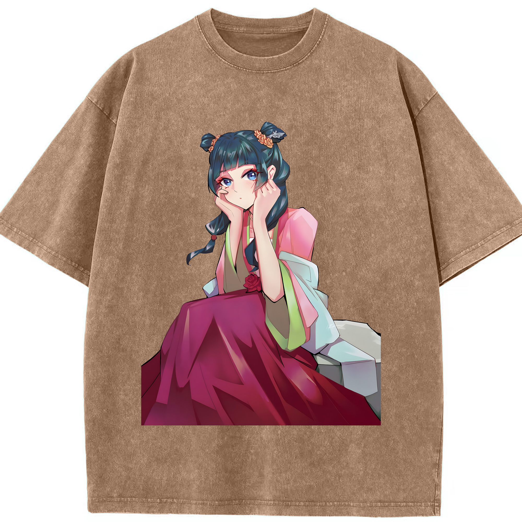 （画像用） 薬屋のひとりごと The Apothecary Diaries 綿100% ヴィンテージ風 半袖Tシャツ（フロントプリント）