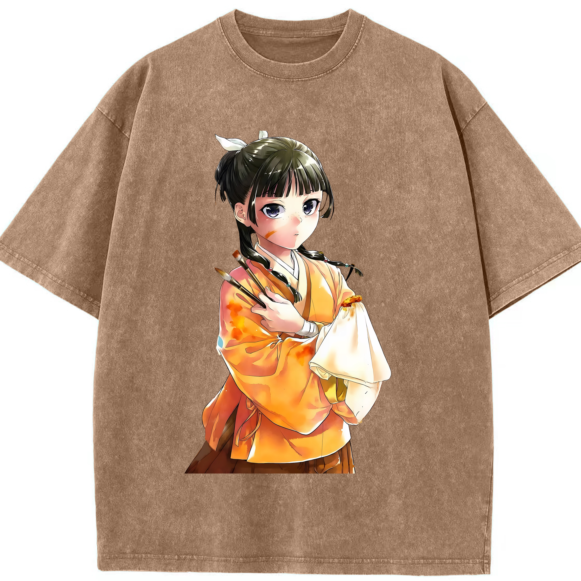（画像用） 薬屋のひとりごと The Apothecary Diaries 綿100% ヴィンテージ風 半袖Tシャツ（フロントプリント）