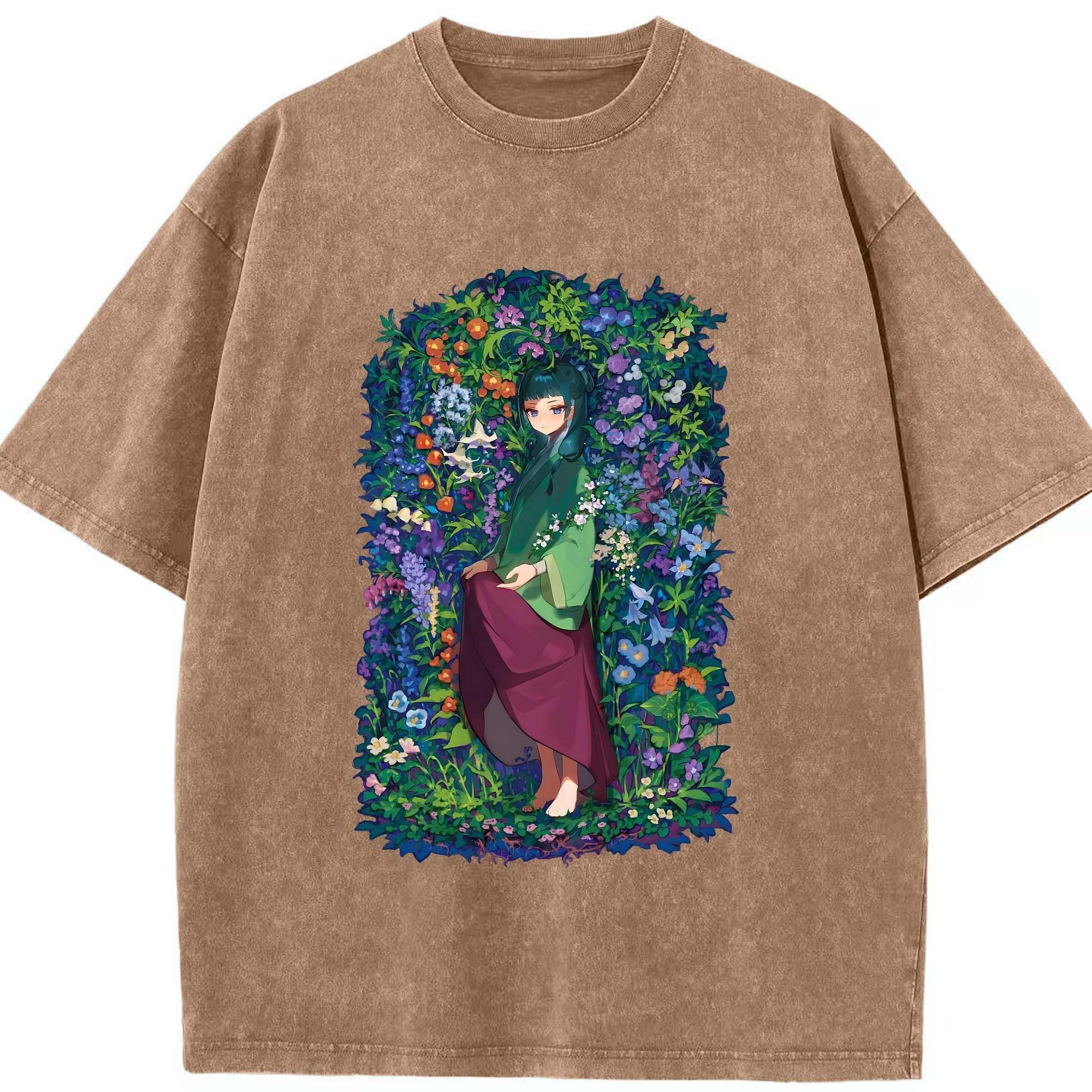 （画像用） 薬屋のひとりごと The Apothecary Diaries 綿100% ヴィンテージ風 半袖Tシャツ（フロントプリント）