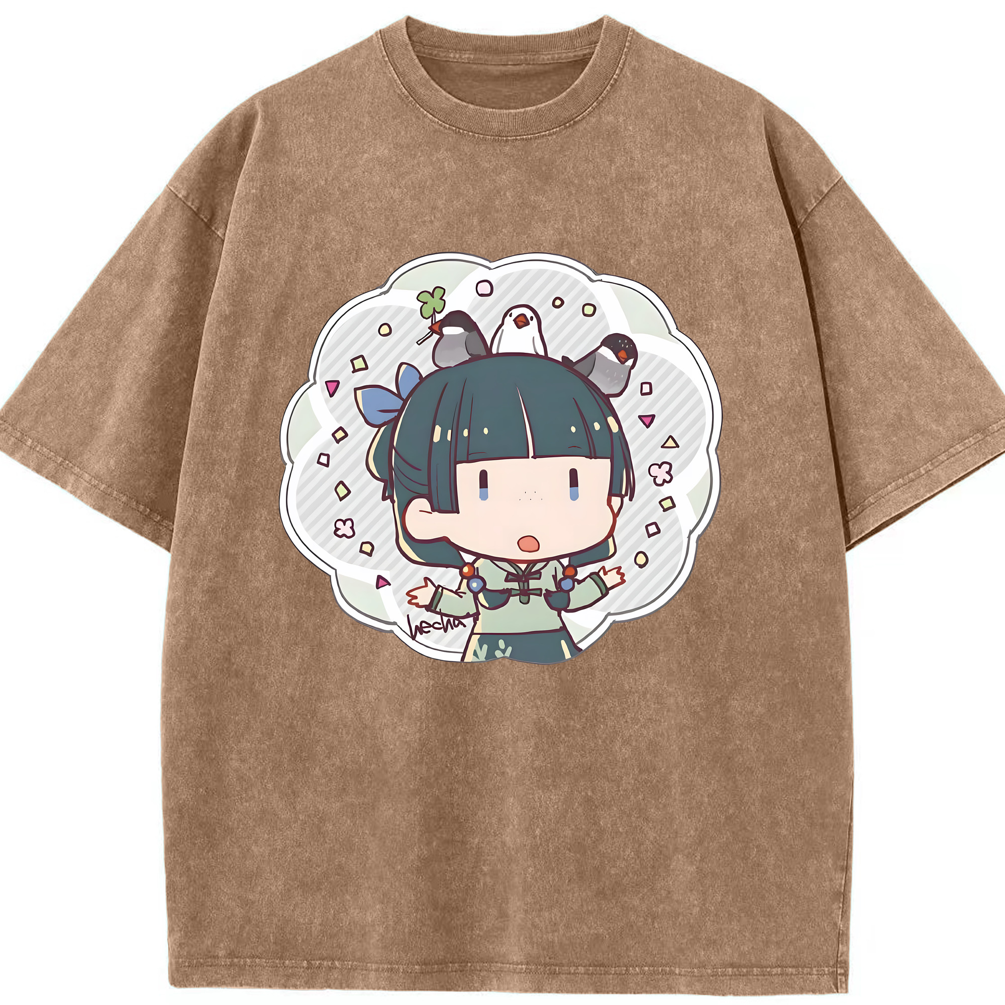 （画像用） 薬屋のひとりごと The Apothecary Diaries 綿100% ヴィンテージ風 半袖Tシャツ（フロントプリント）
