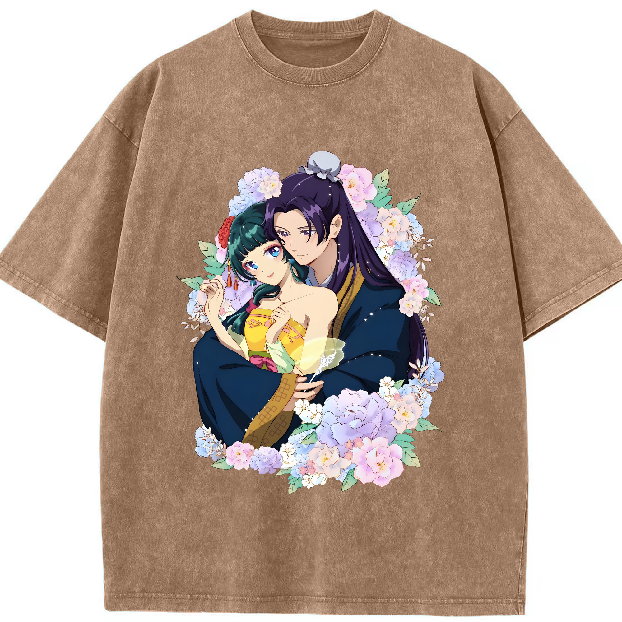 （画像用） 薬屋のひとりごと The Apothecary Diaries 綿100% ヴィンテージ風 半袖Tシャツ（フロントプリント）