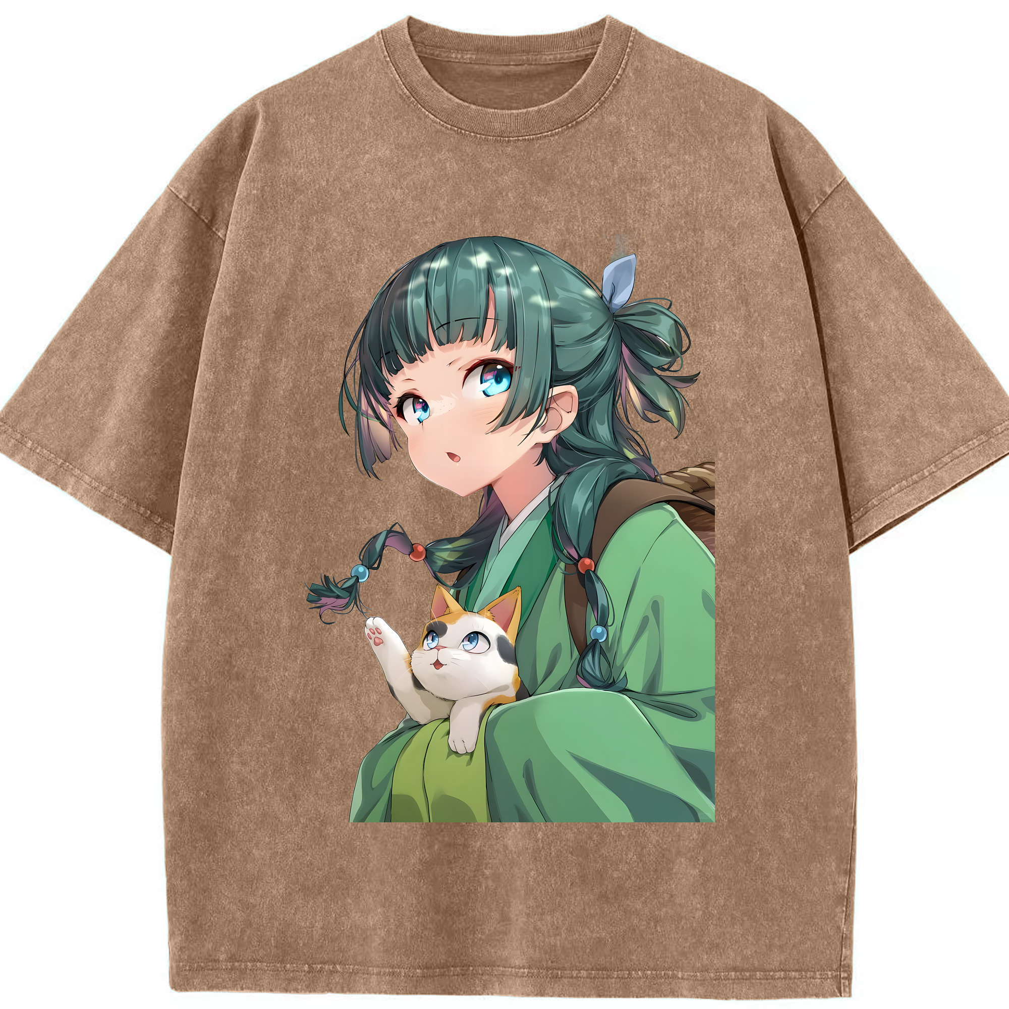 （画像用） 薬屋のひとりごと The Apothecary Diaries 綿100% ヴィンテージ風 半袖Tシャツ（フロントプリント）