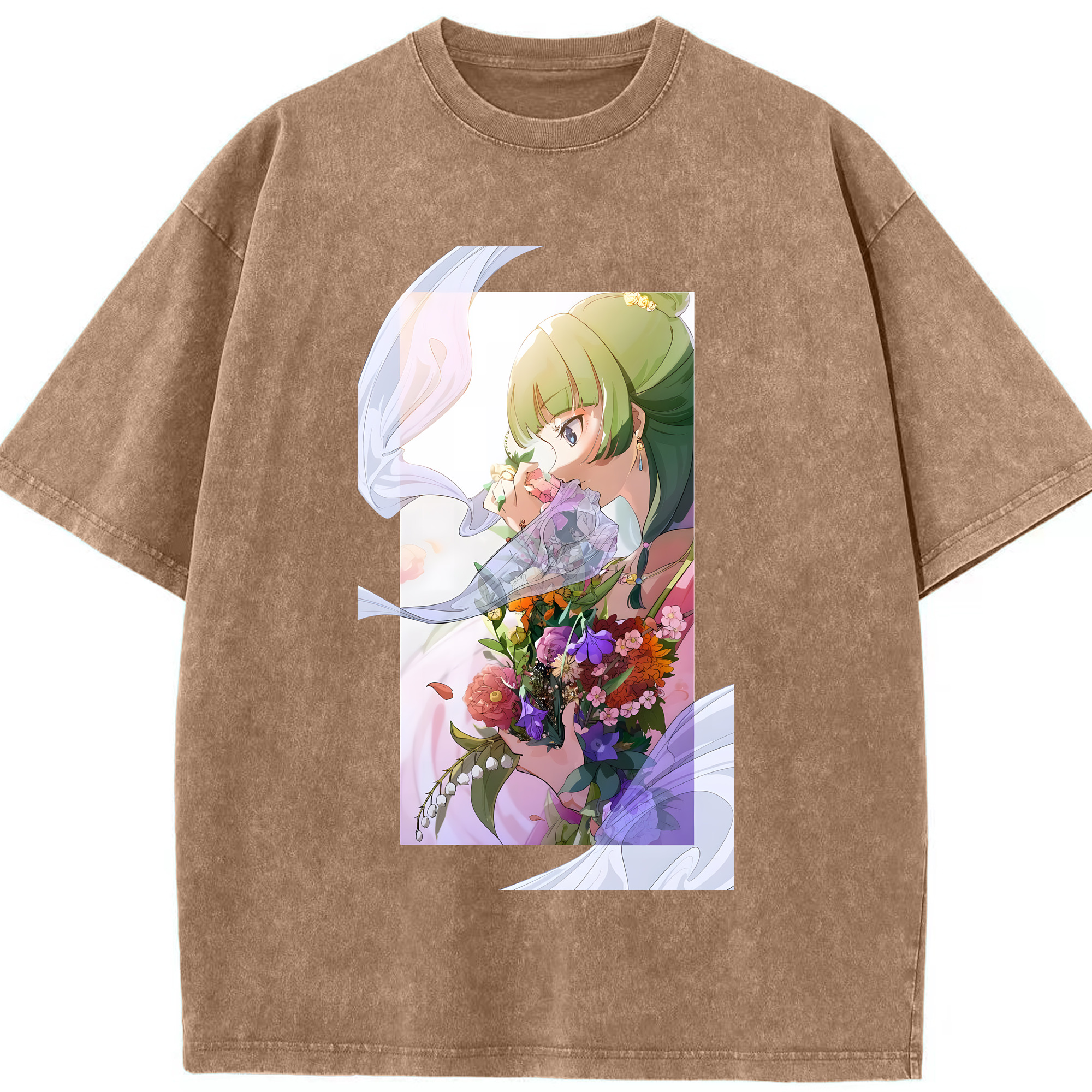 （画像用） 薬屋のひとりごと The Apothecary Diaries 綿100% ヴィンテージ風 半袖Tシャツ（フロントプリント）