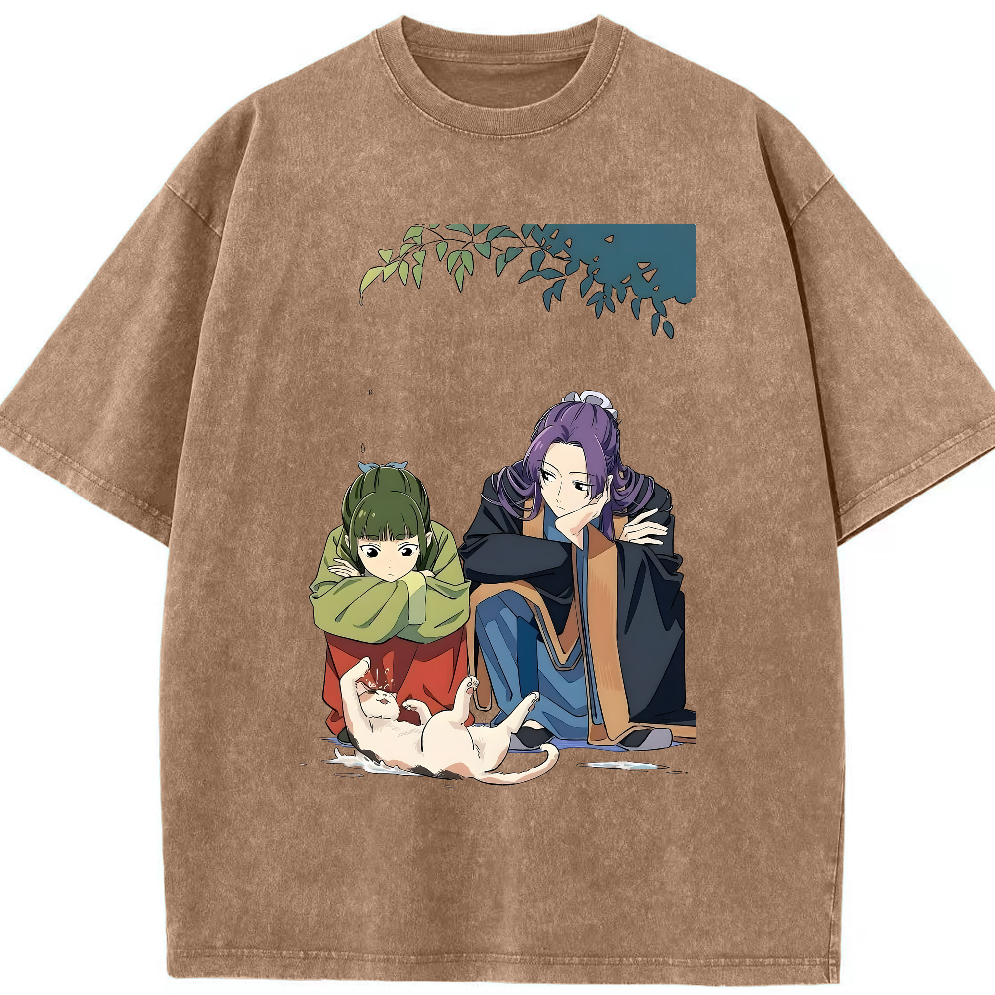 （画像用） 薬屋のひとりごと The Apothecary Diaries 綿100% ヴィンテージ風 半袖Tシャツ（フロントプリント）