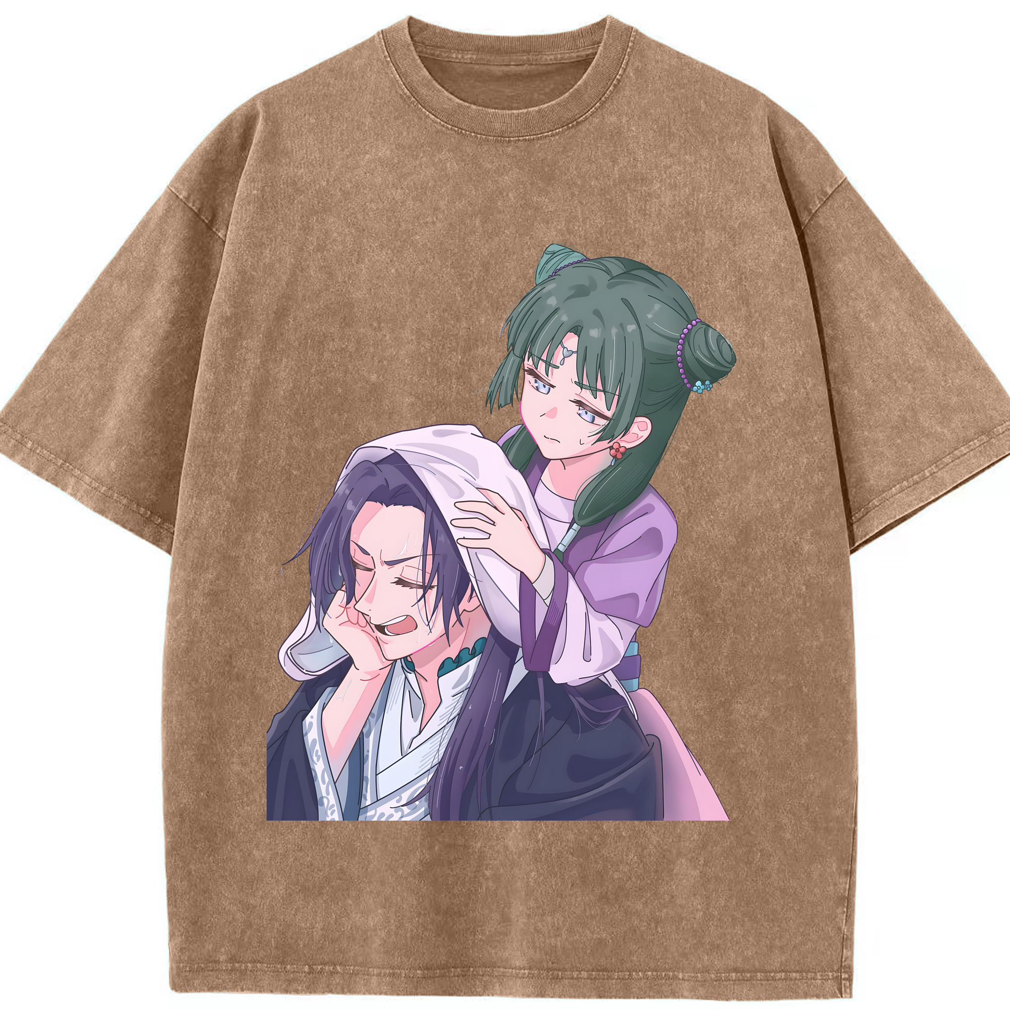 （画像用） 薬屋のひとりごと The Apothecary Diaries 綿100% ヴィンテージ風 半袖Tシャツ（フロントプリント）