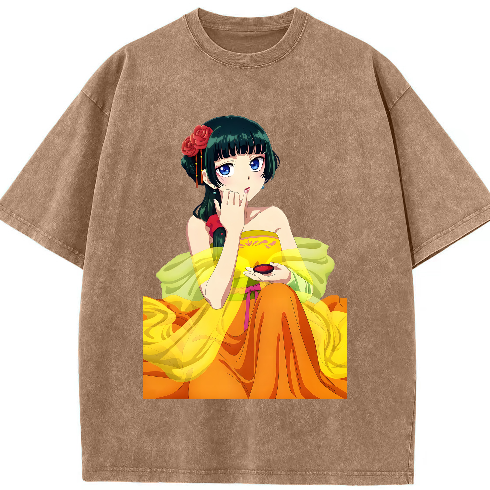 （画像用） 薬屋のひとりごと The Apothecary Diaries 綿100% ヴィンテージ風 半袖Tシャツ（フロントプリント）