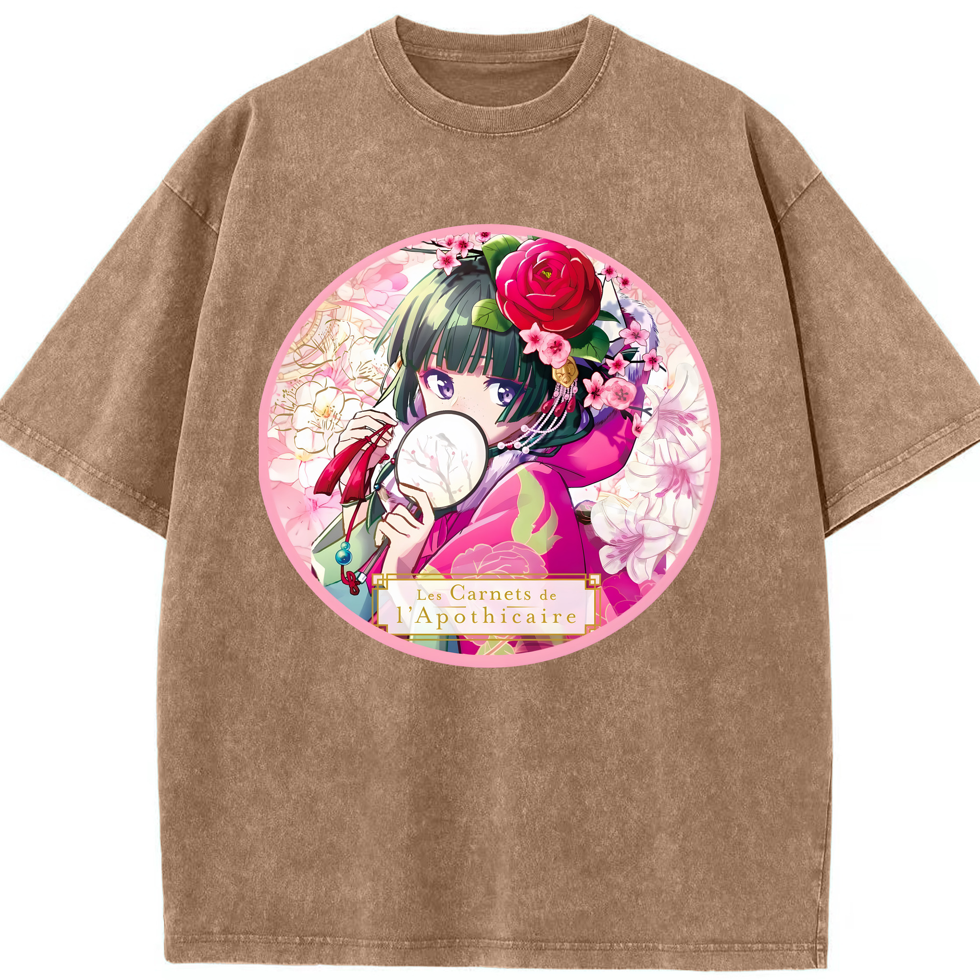 （画像用） 薬屋のひとりごと The Apothecary Diaries 綿100% ヴィンテージ風 半袖Tシャツ（フロントプリント）