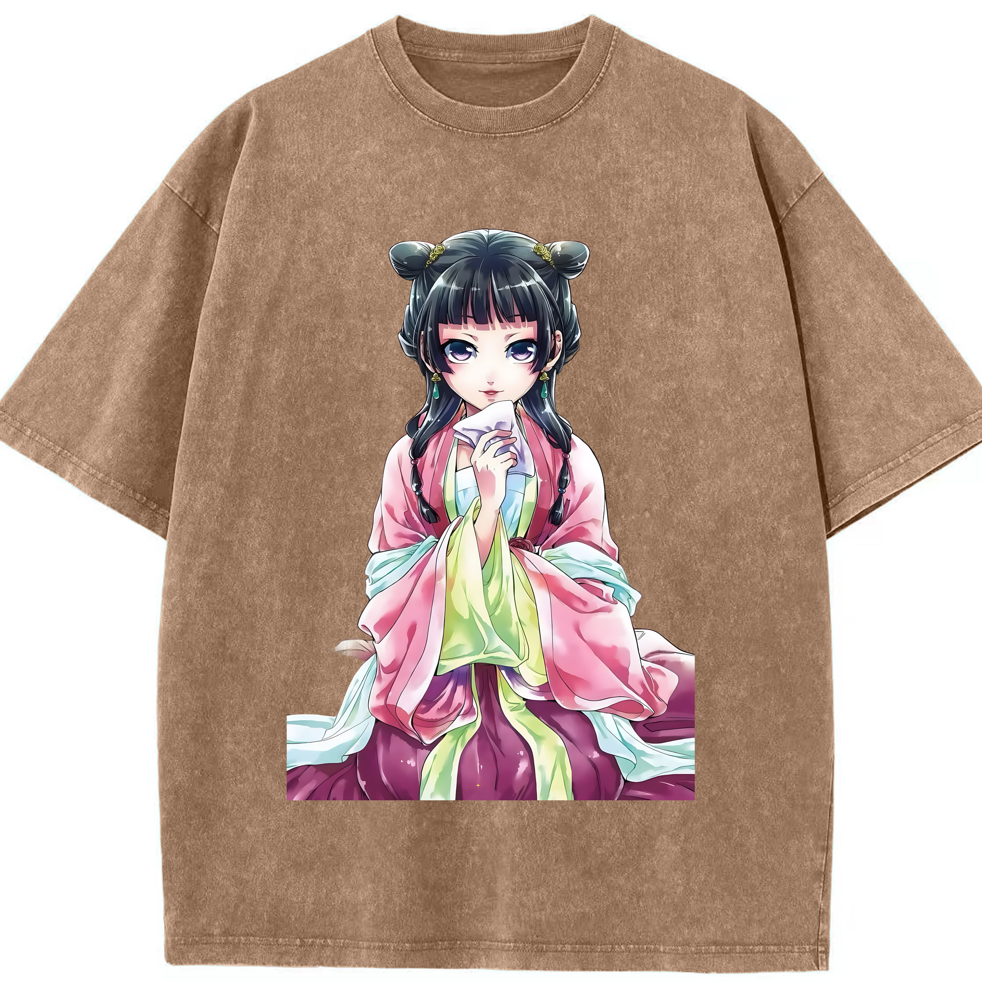 （画像用） 薬屋のひとりごと The Apothecary Diaries 綿100% ヴィンテージ風 半袖Tシャツ（フロントプリント）