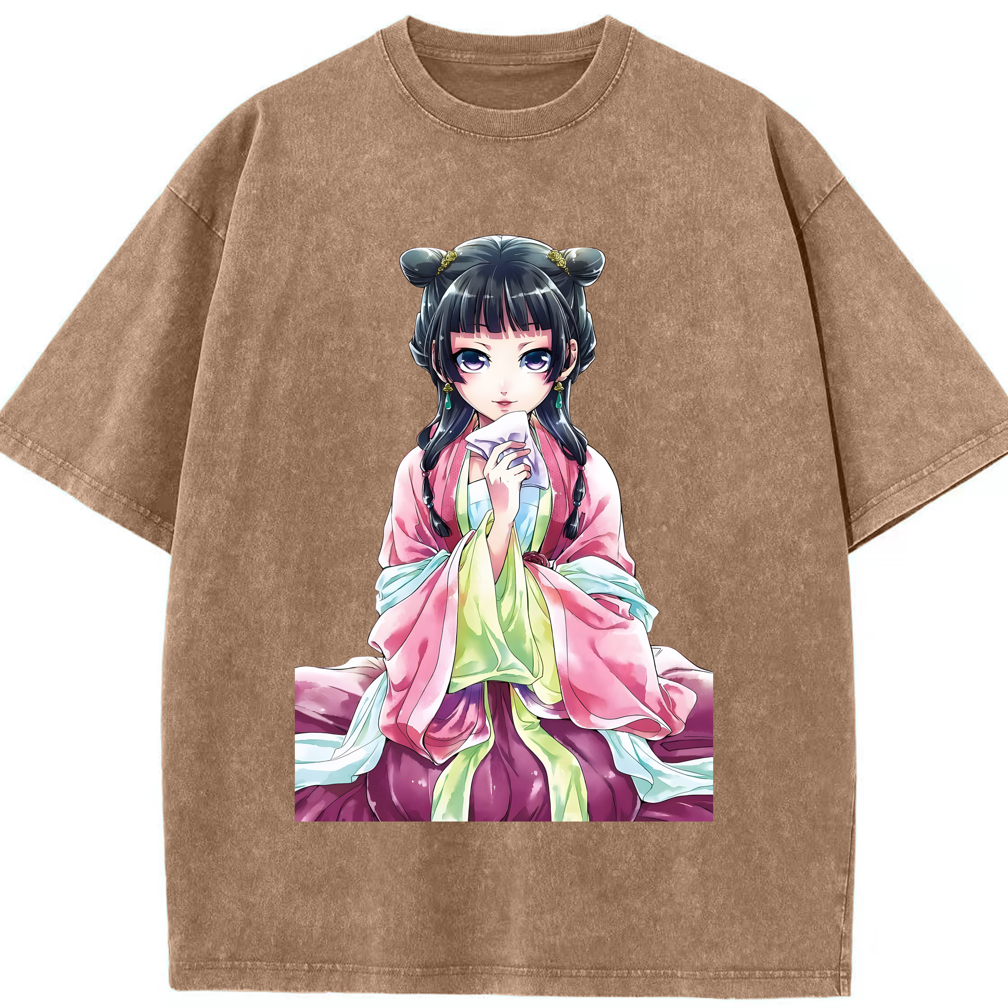 （画像用） 薬屋のひとりごと The Apothecary Diaries 綿100% ヴィンテージ風 半袖Tシャツ（フロントプリント）