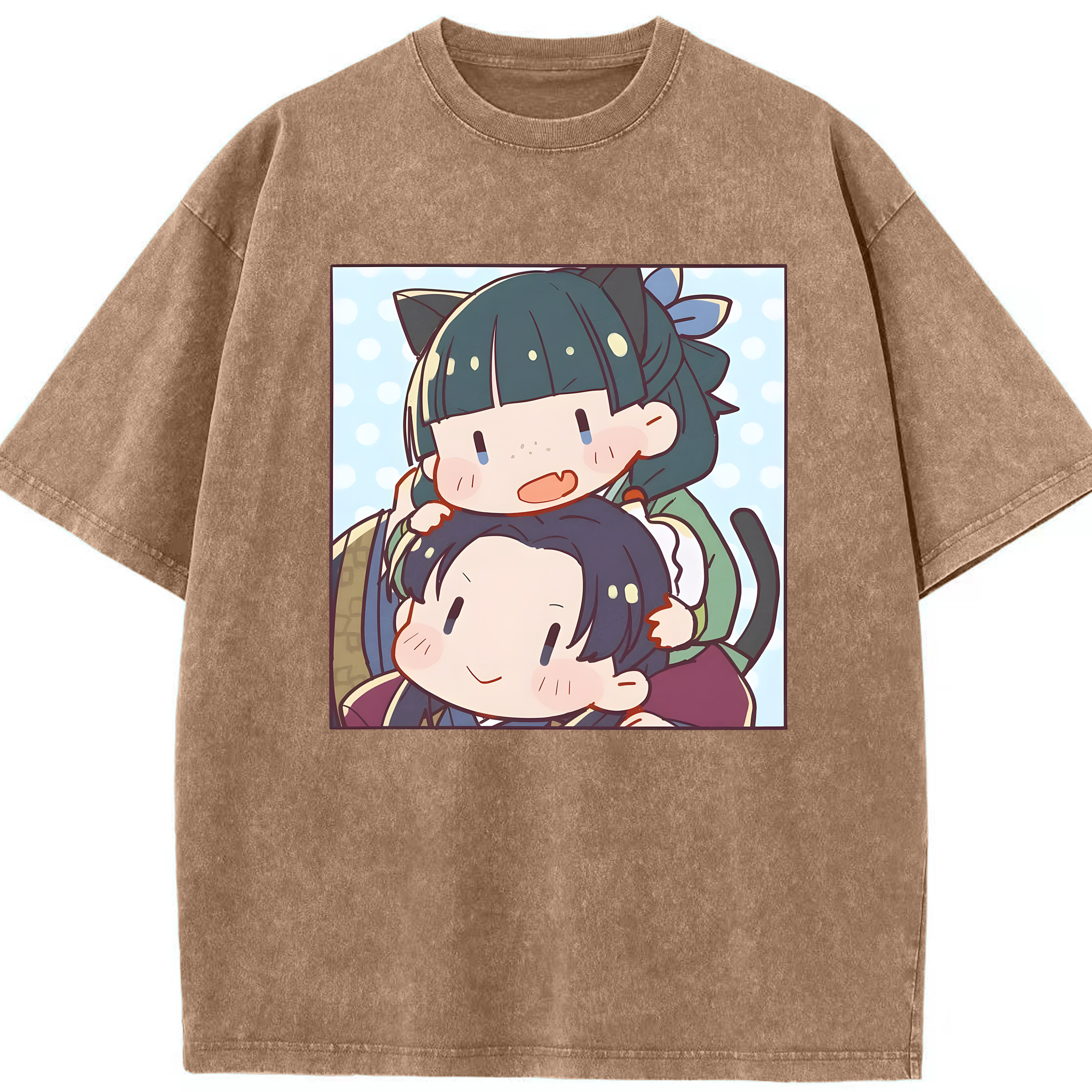 （画像用） 薬屋のひとりごと The Apothecary Diaries 綿100% ヴィンテージ風 半袖Tシャツ（フロントプリント）