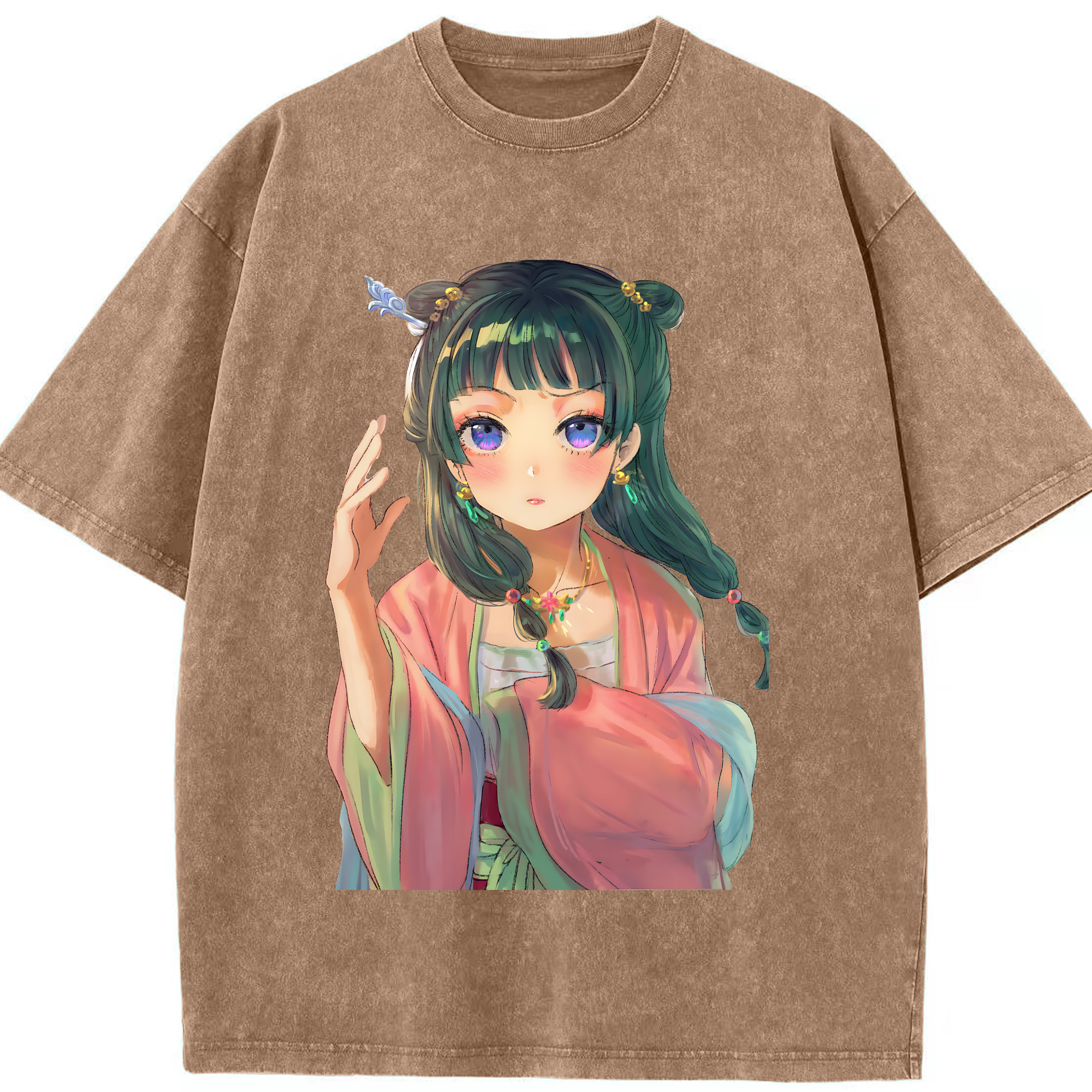 （画像用） 薬屋のひとりごと The Apothecary Diaries 綿100% ヴィンテージ風 半袖Tシャツ（フロントプリント）